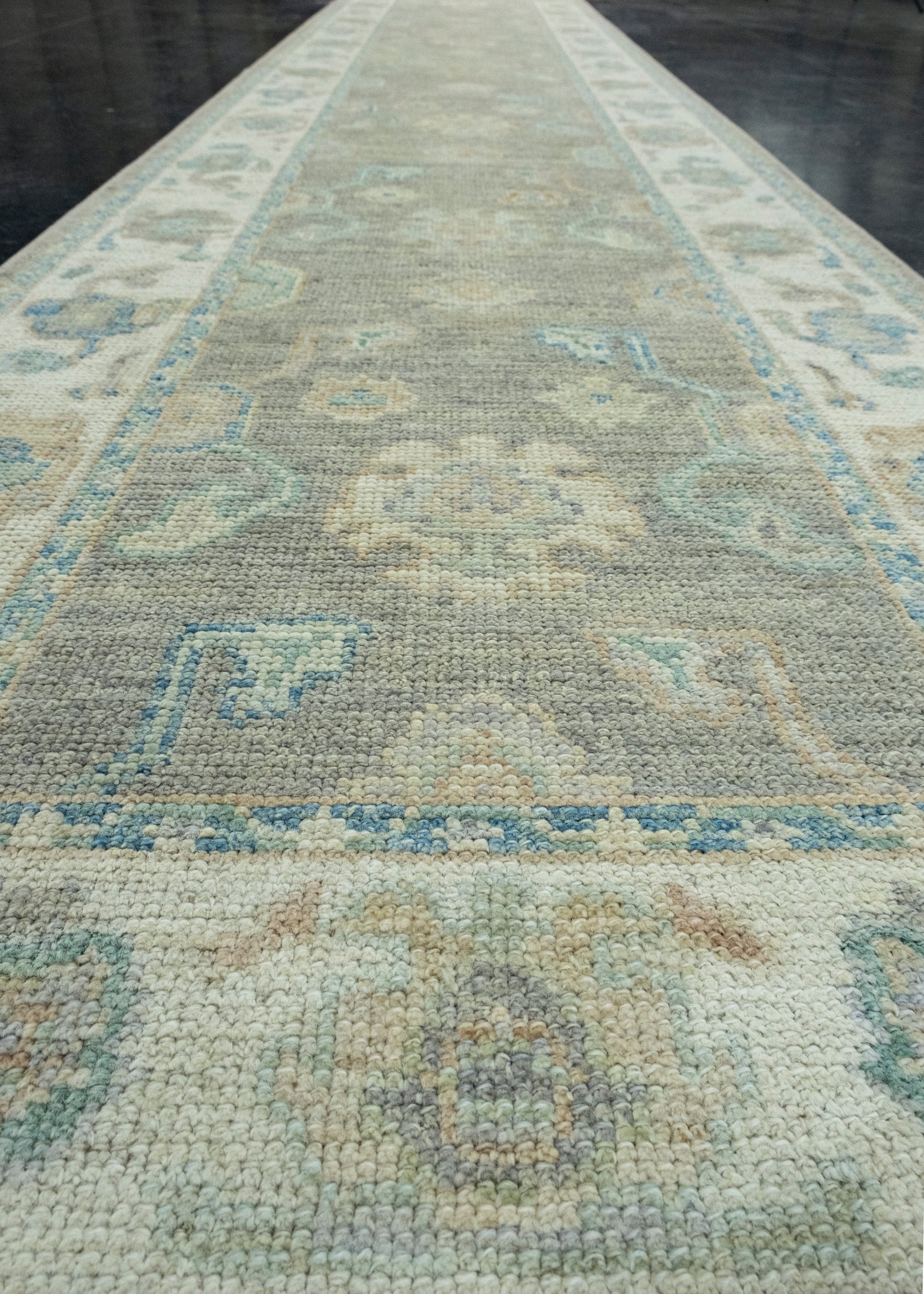 Turkish Oushak Runner Rug 2'10" x 14'1" #17919