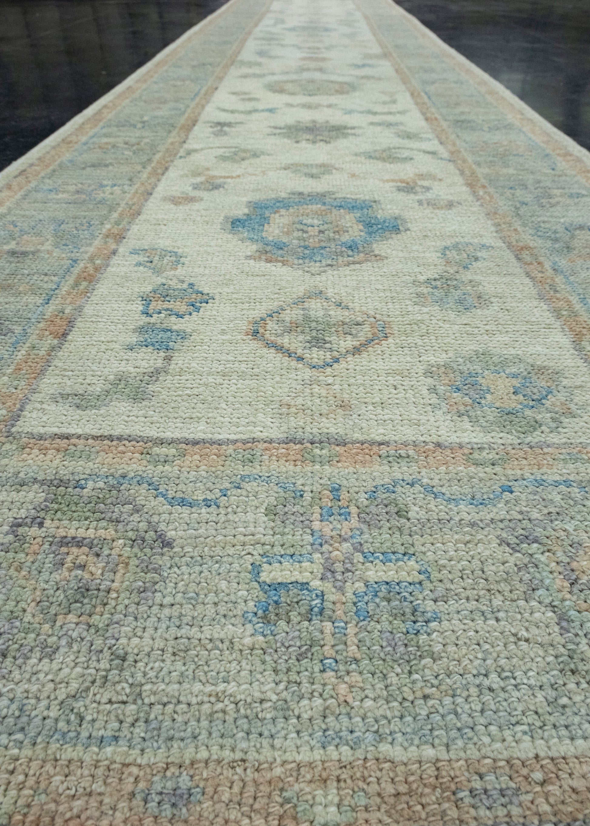 Turkish Oushak Runner Rug 2'11" x 14'3" #17737