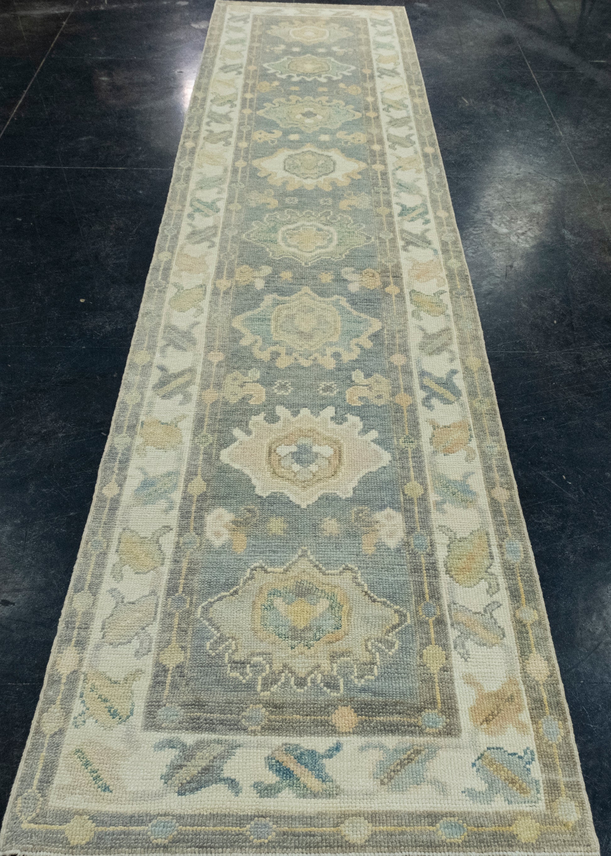 Turkish Oushak Runner Rug 2'8" x 12'2" #17214
