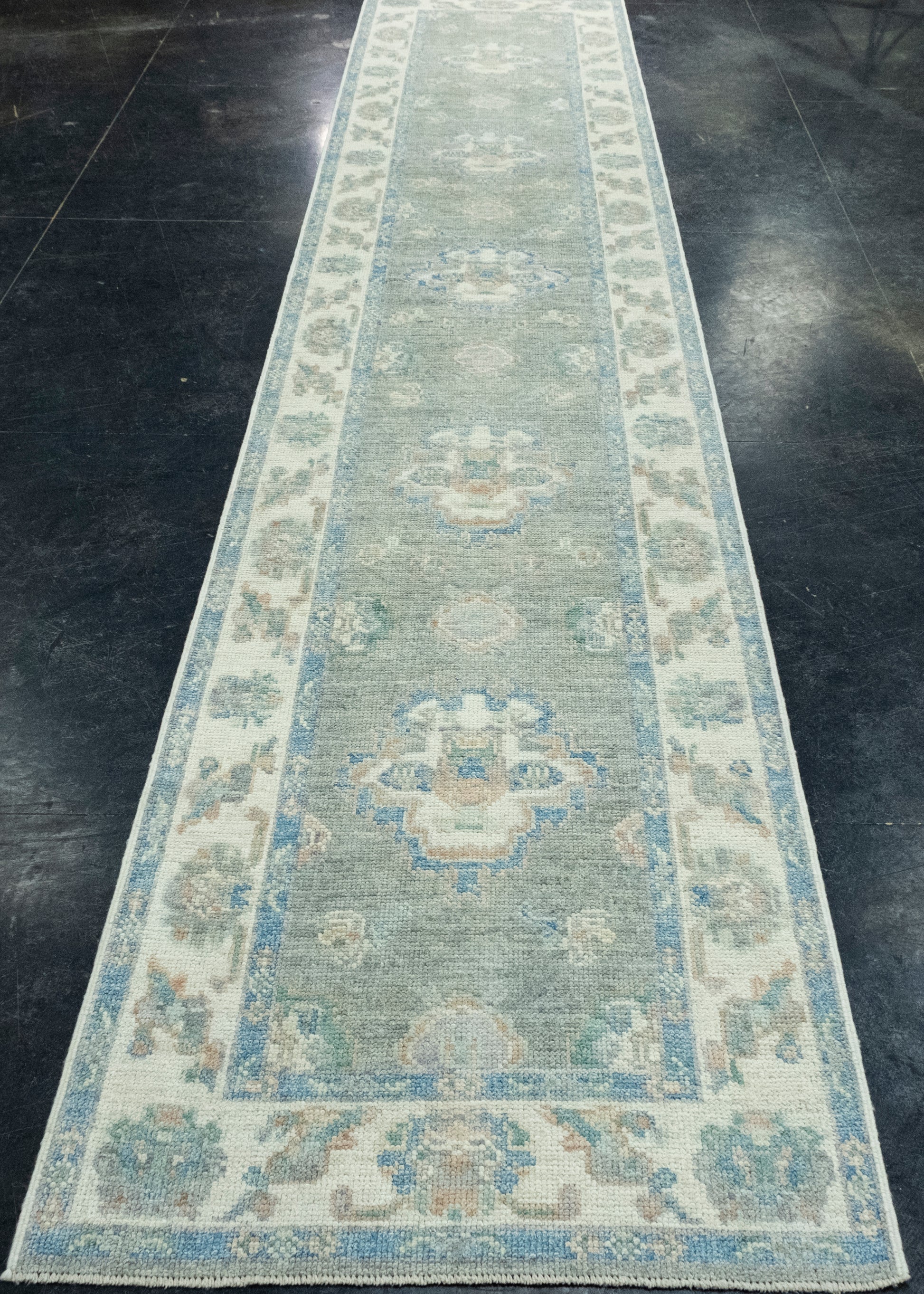Turkish Oushak Runner Rug 2'9" x 14' #17794