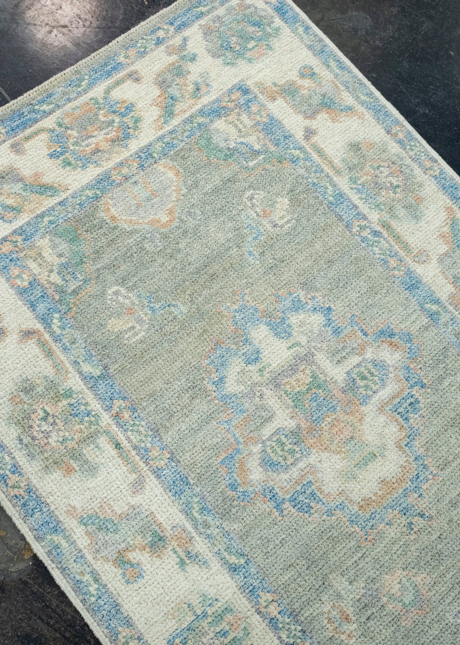 Turkish Oushak Runner Rug 2'9" x 14' #17794
