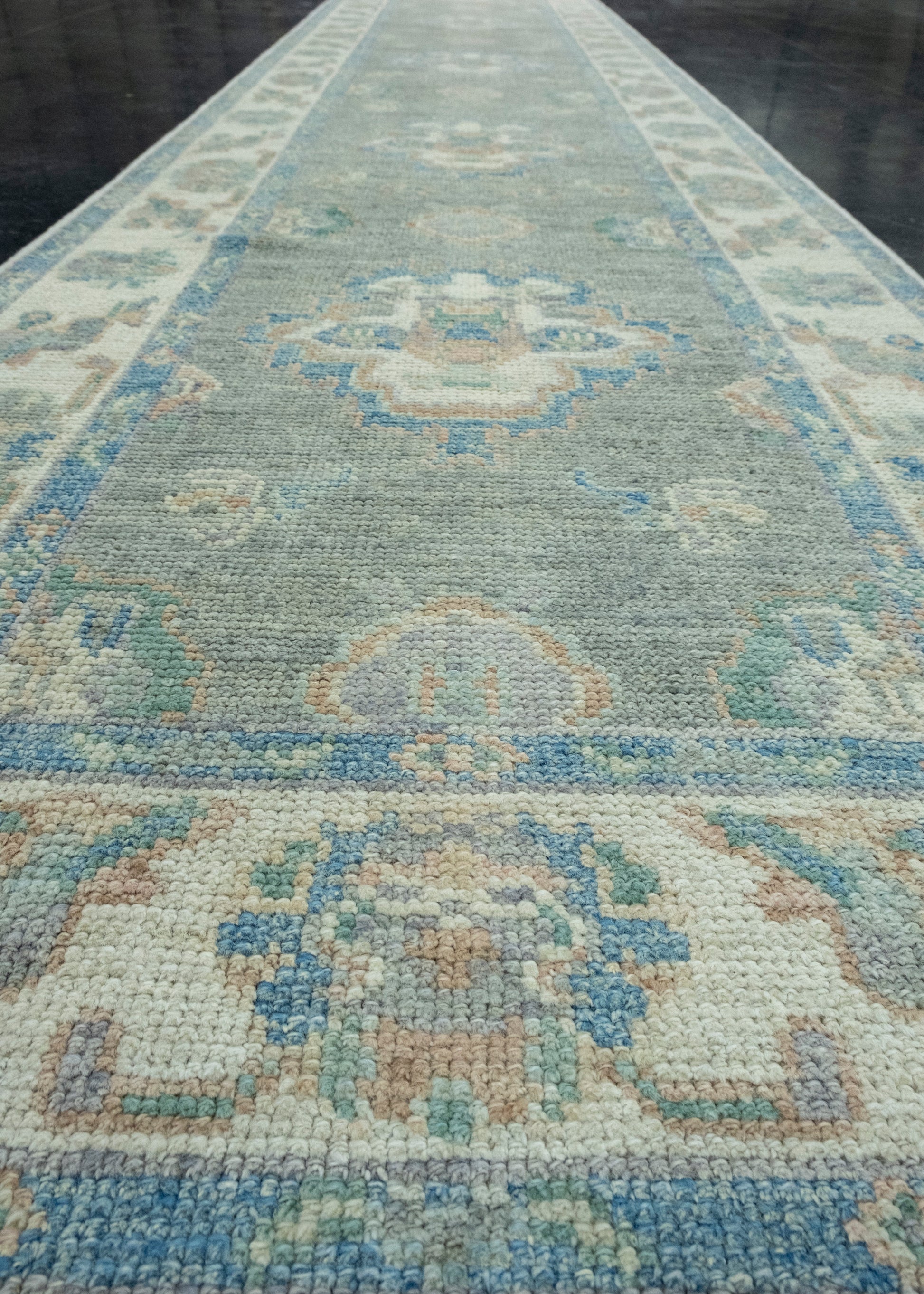 Turkish Oushak Runner Rug 2'9" x 14' #17794