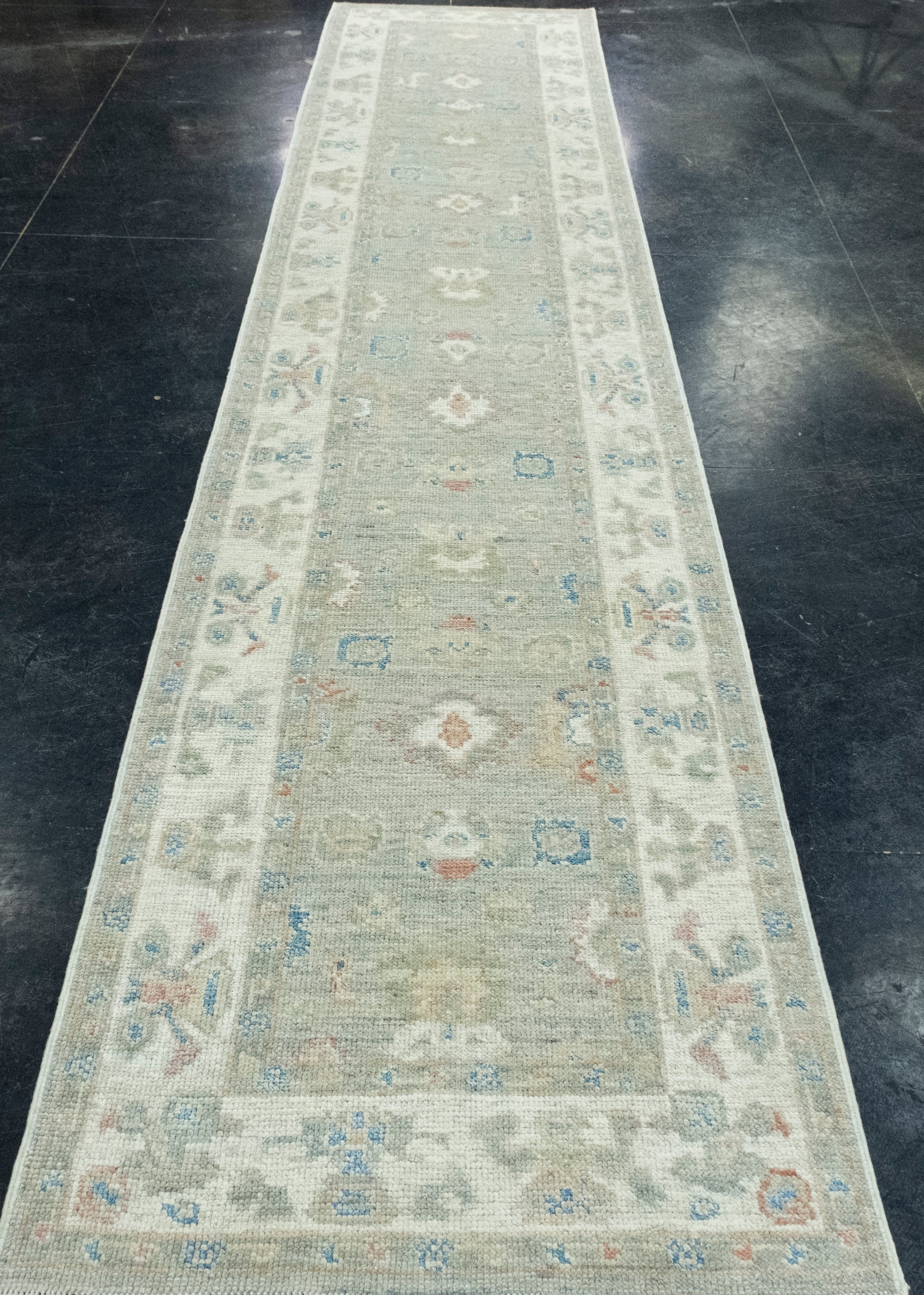 Turkish Oushak Runner Rug 2'9" x 14'3" #17912