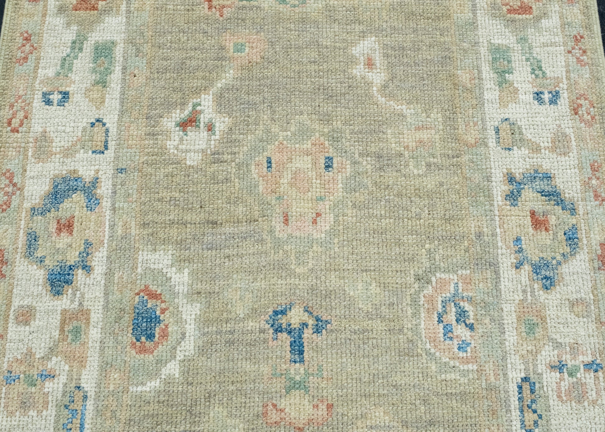 Turkish Oushak Runner Rug 2'10" x 10'4" #17822