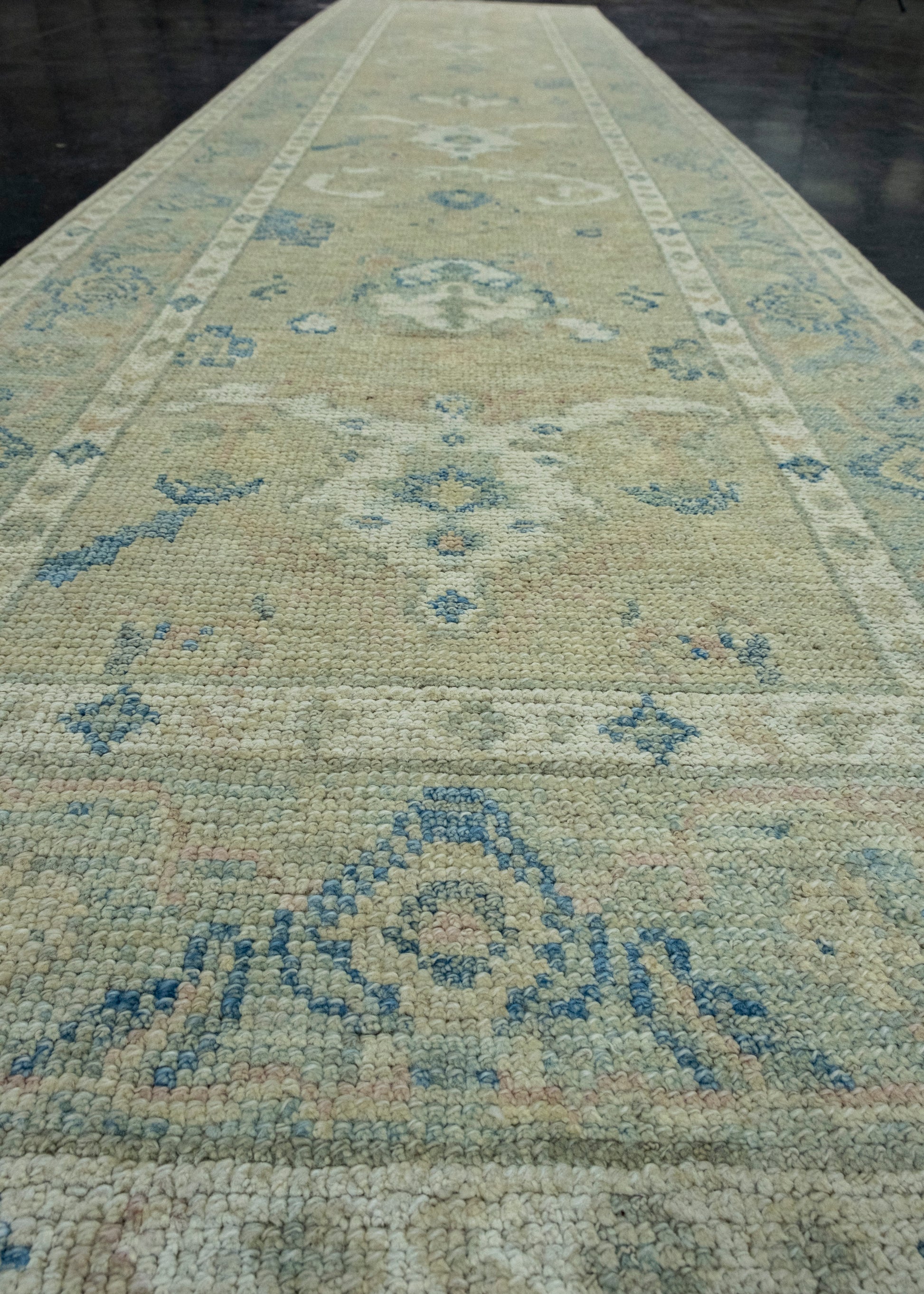 Turkish Oushak Runner Rug 2'8" x 12' #17866