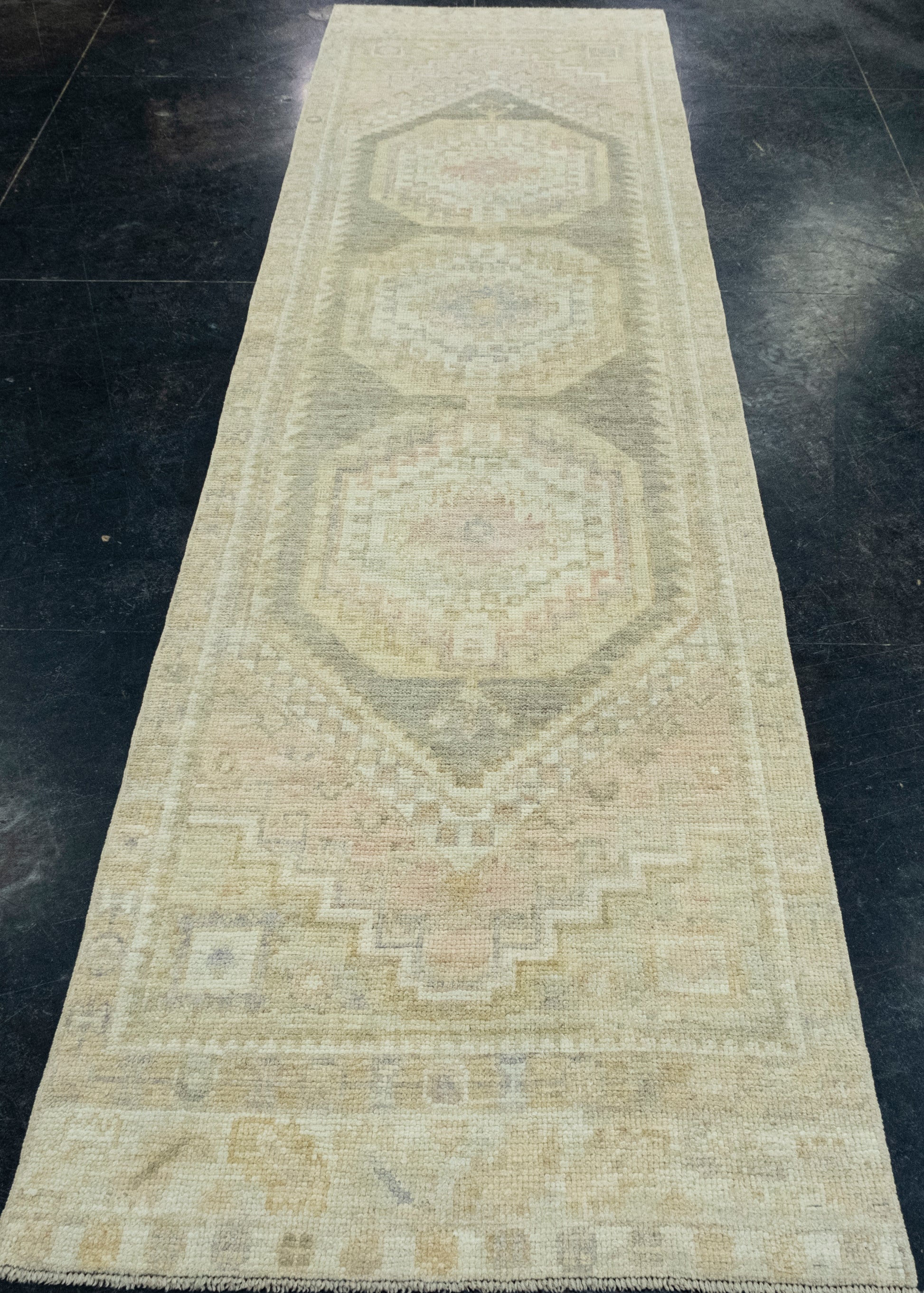 Turkish Oushak Runner Rug 2'9" x 10'3" #17496