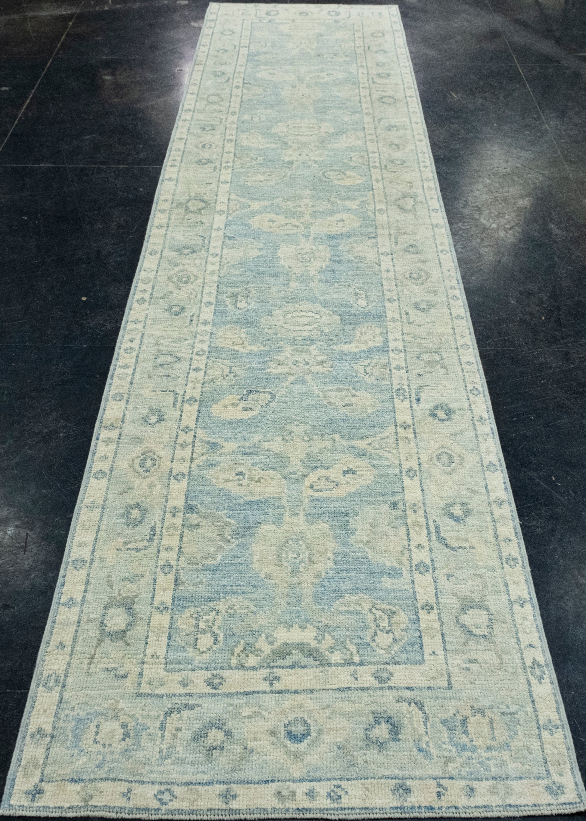 Turkish Oushak Runner Rug 2'10" x 11'10" #17808