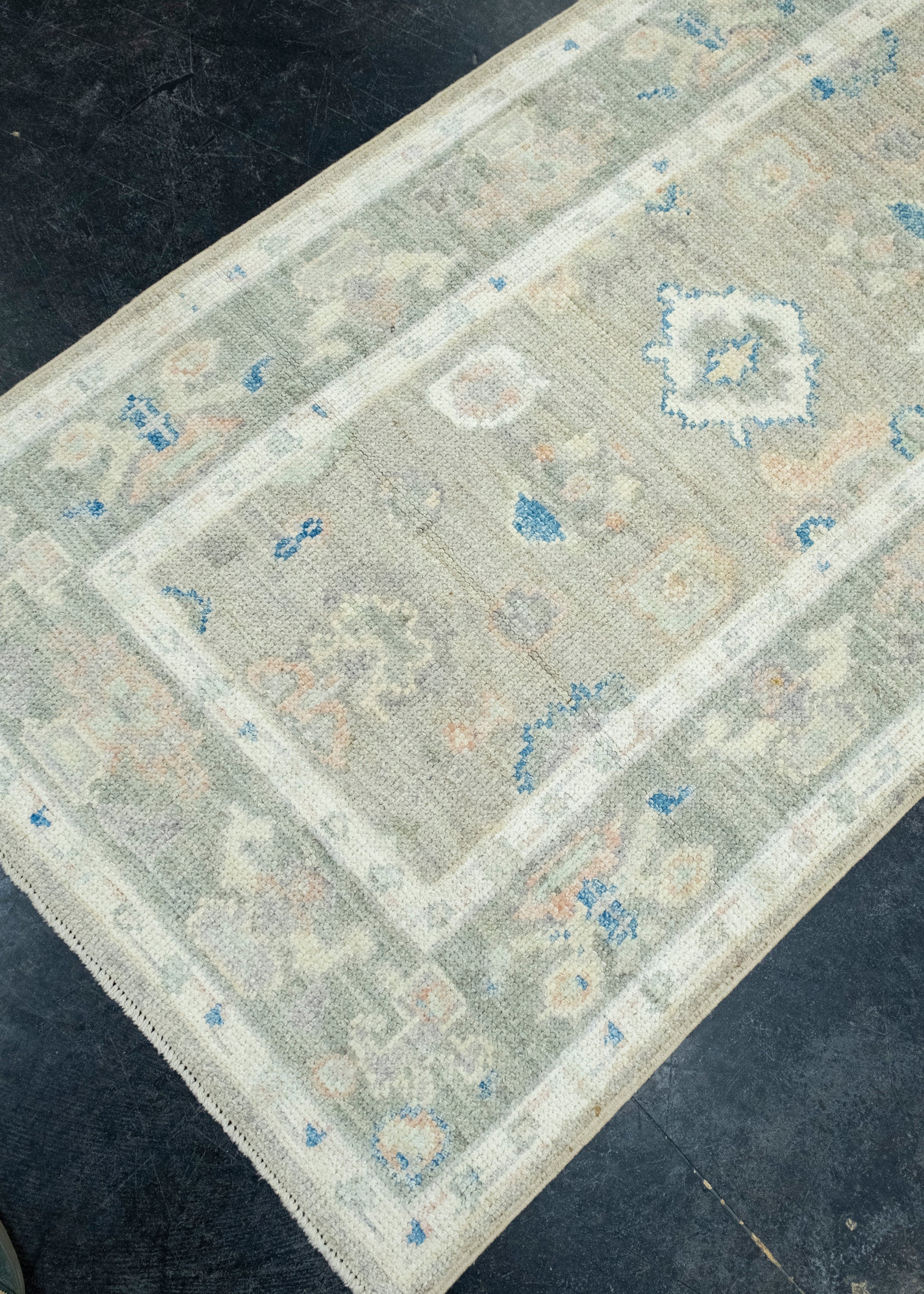 Turkish Oushak Runner Rug 2'9" x 12'1" #17835