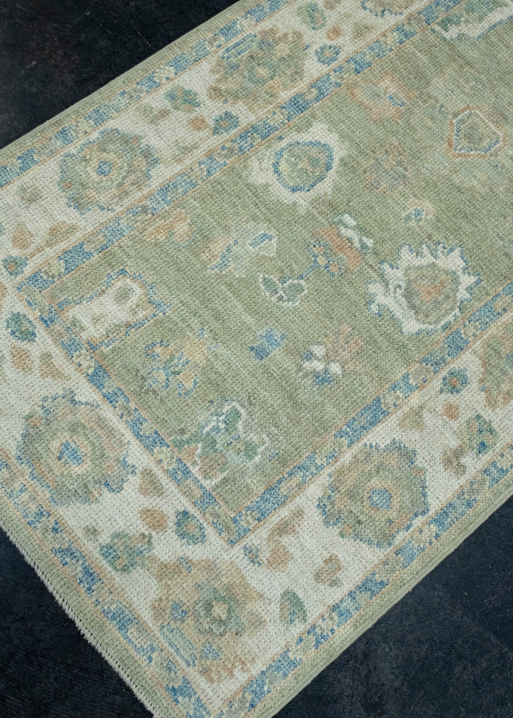 Turkish Oushak Runner Rug 2'10" x 14'2" #17736