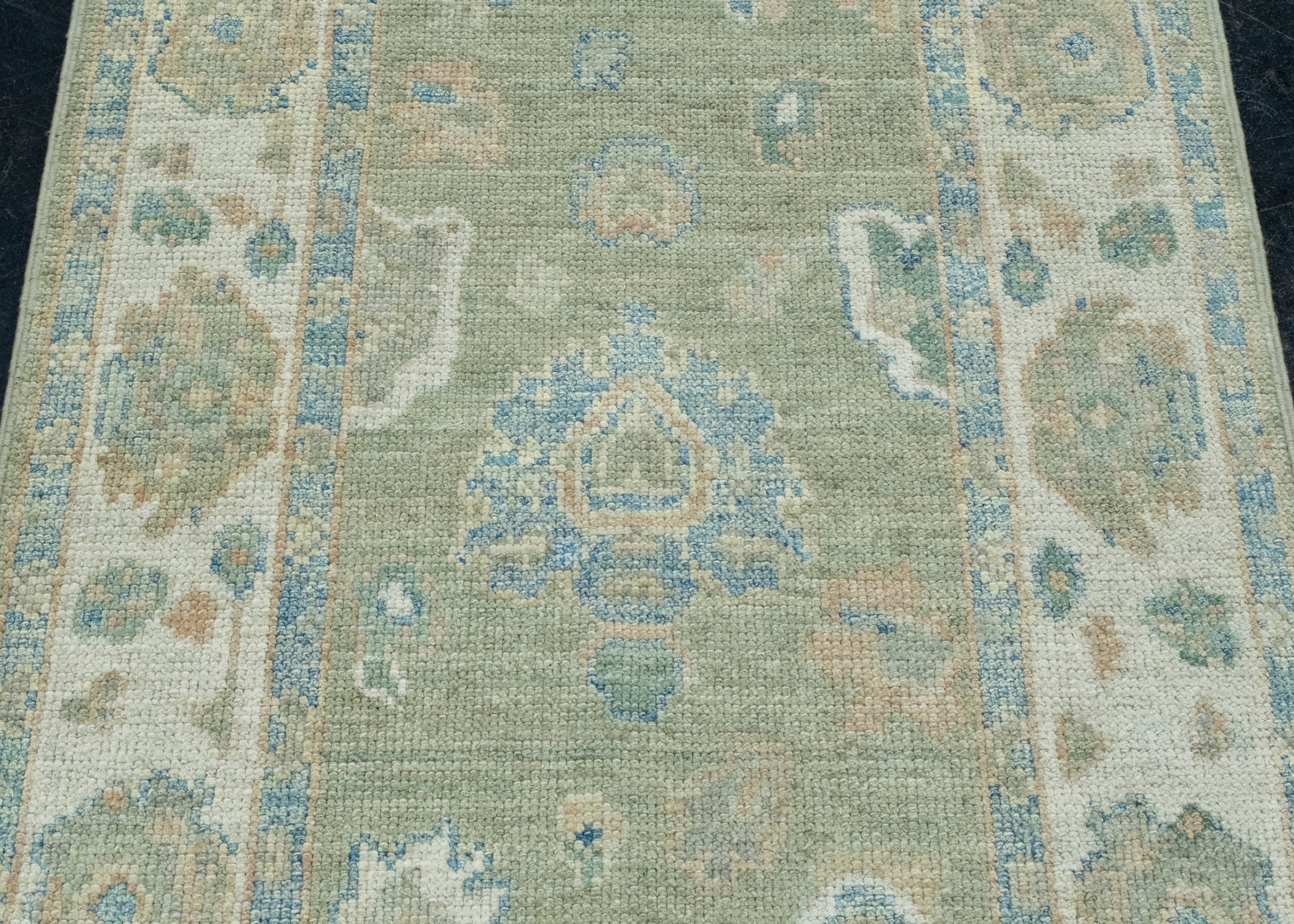Turkish Oushak Runner Rug 2'10" x 14'2" #17736