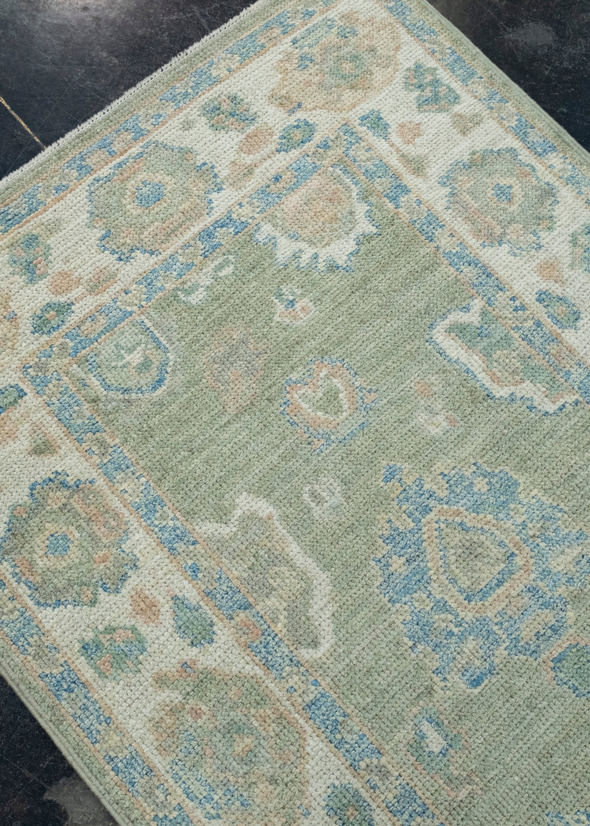 Turkish Oushak Runner Rug 2'10" x 14'2" #17736