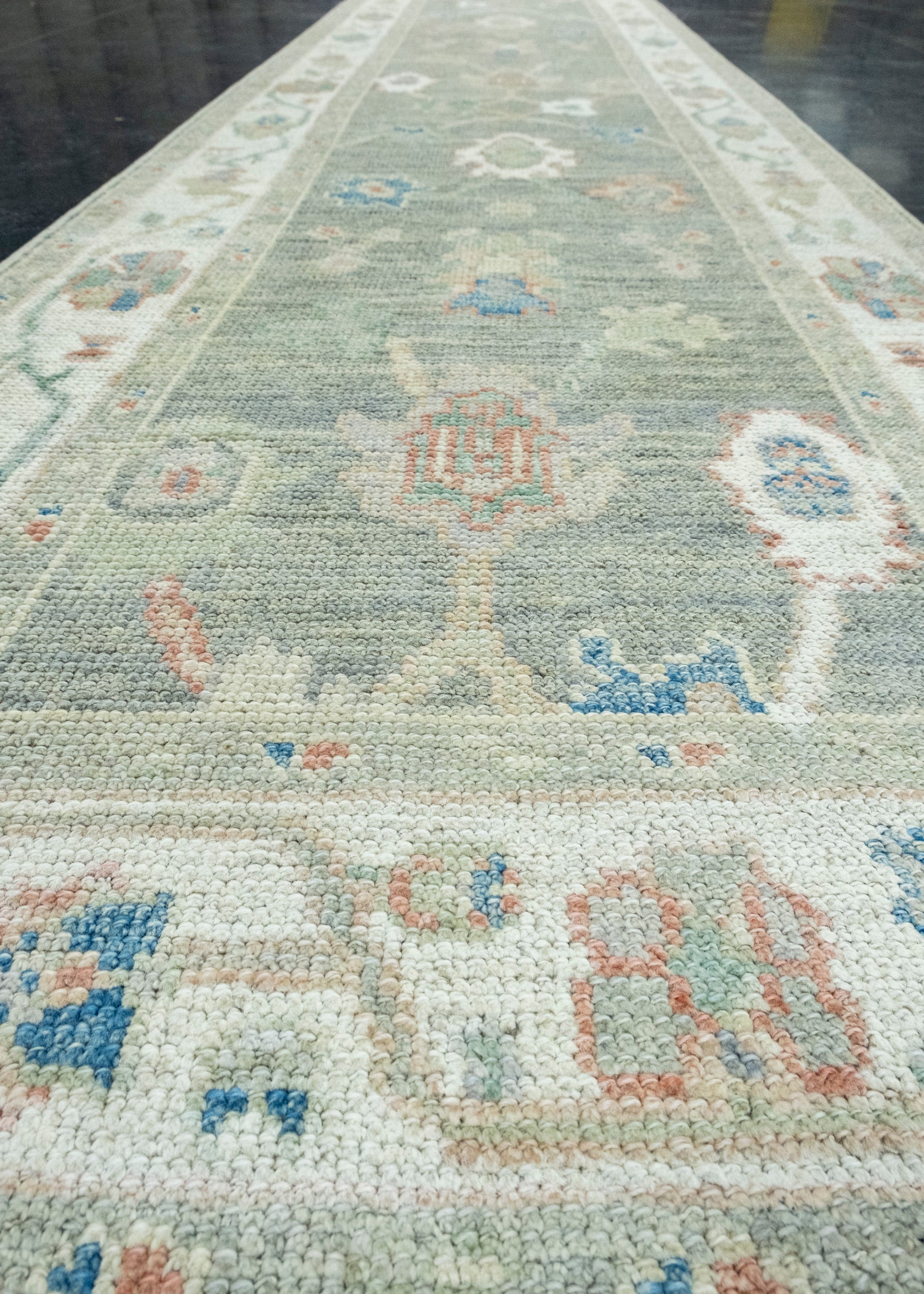 Turkish Oushak Runner Rug 2'9" x 12'5" #17778