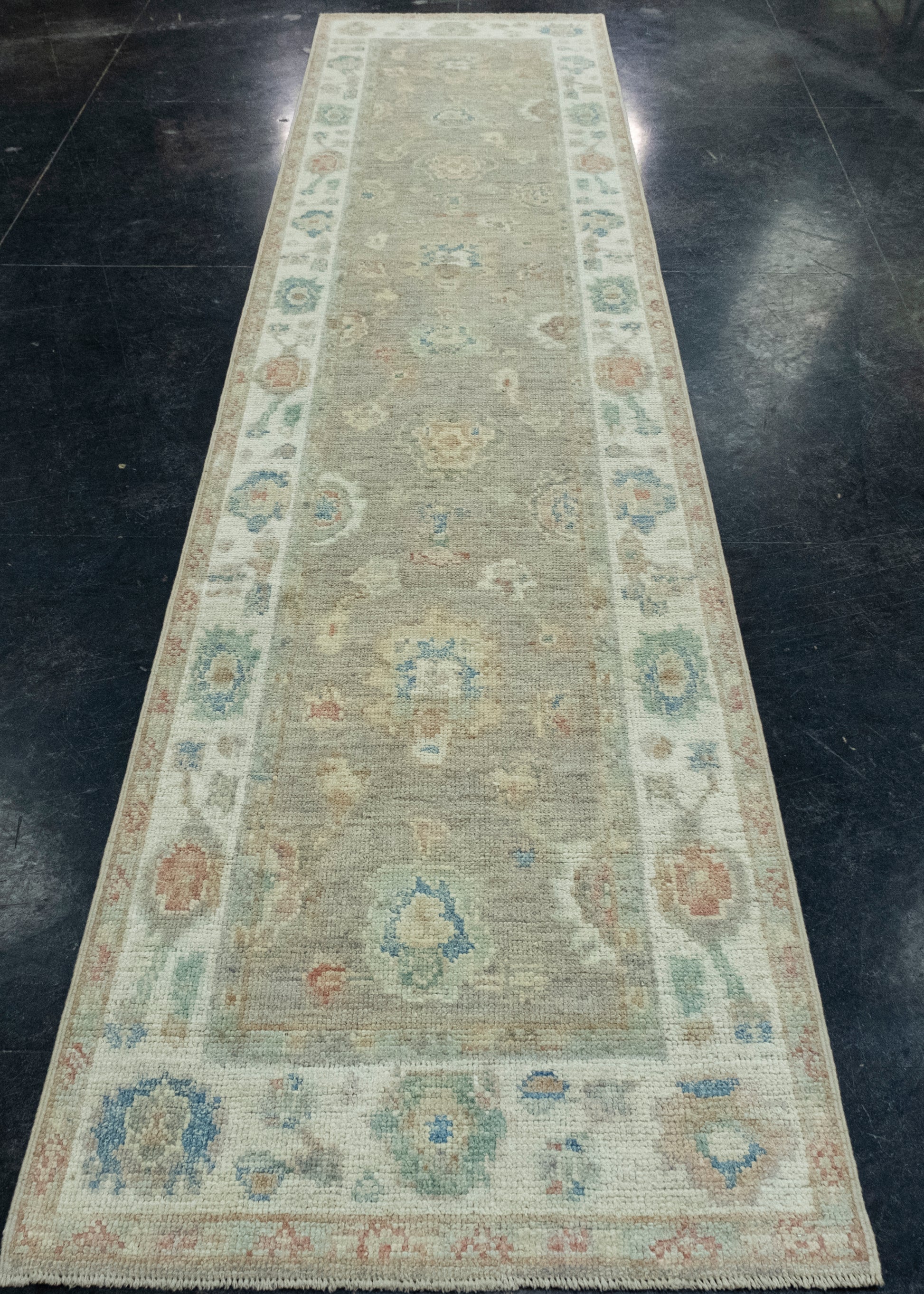 Turkish Oushak Runner Rug 2'8" x 12'1" #17840