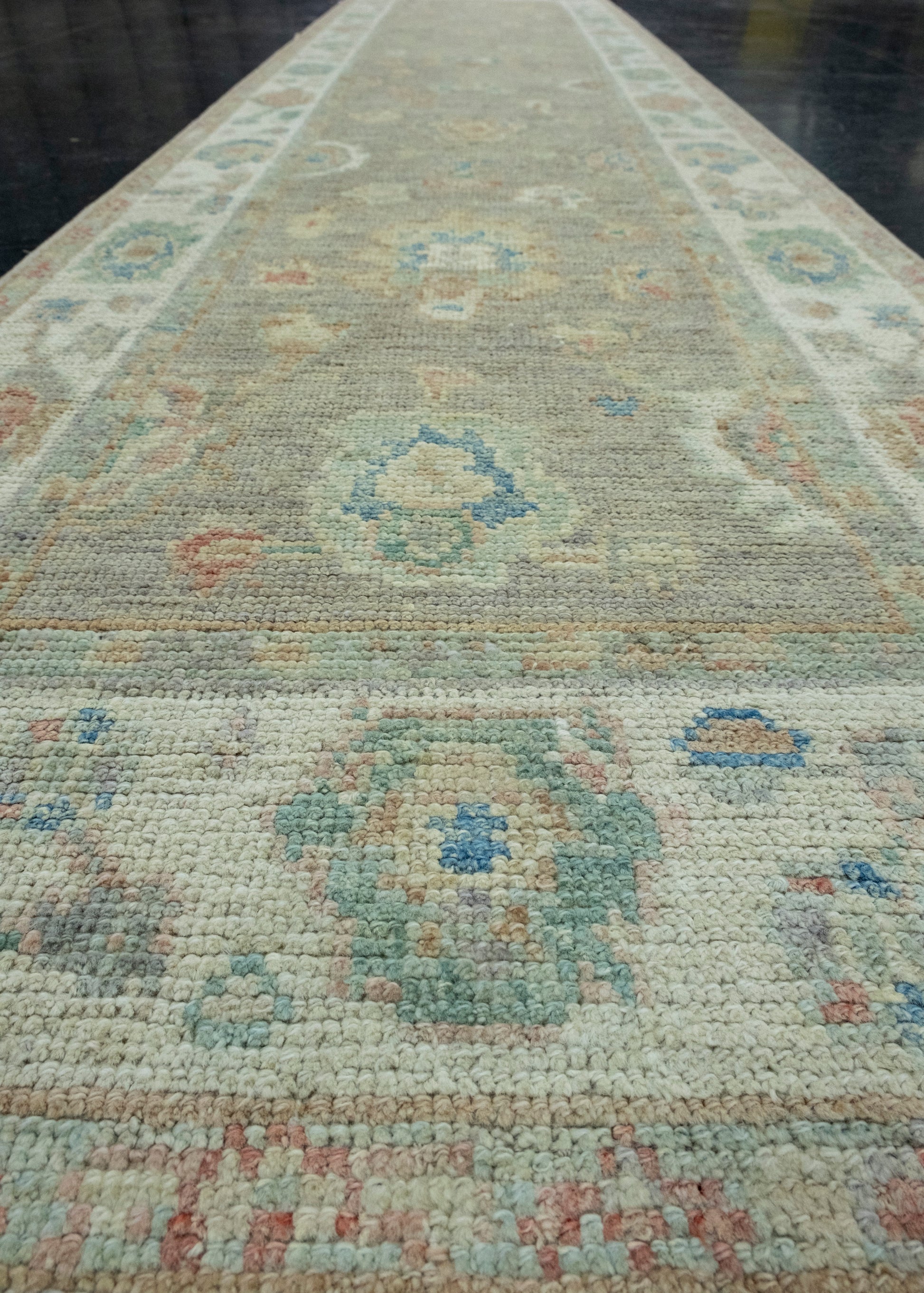 Turkish Oushak Runner Rug 2'8" x 12'1" #17840
