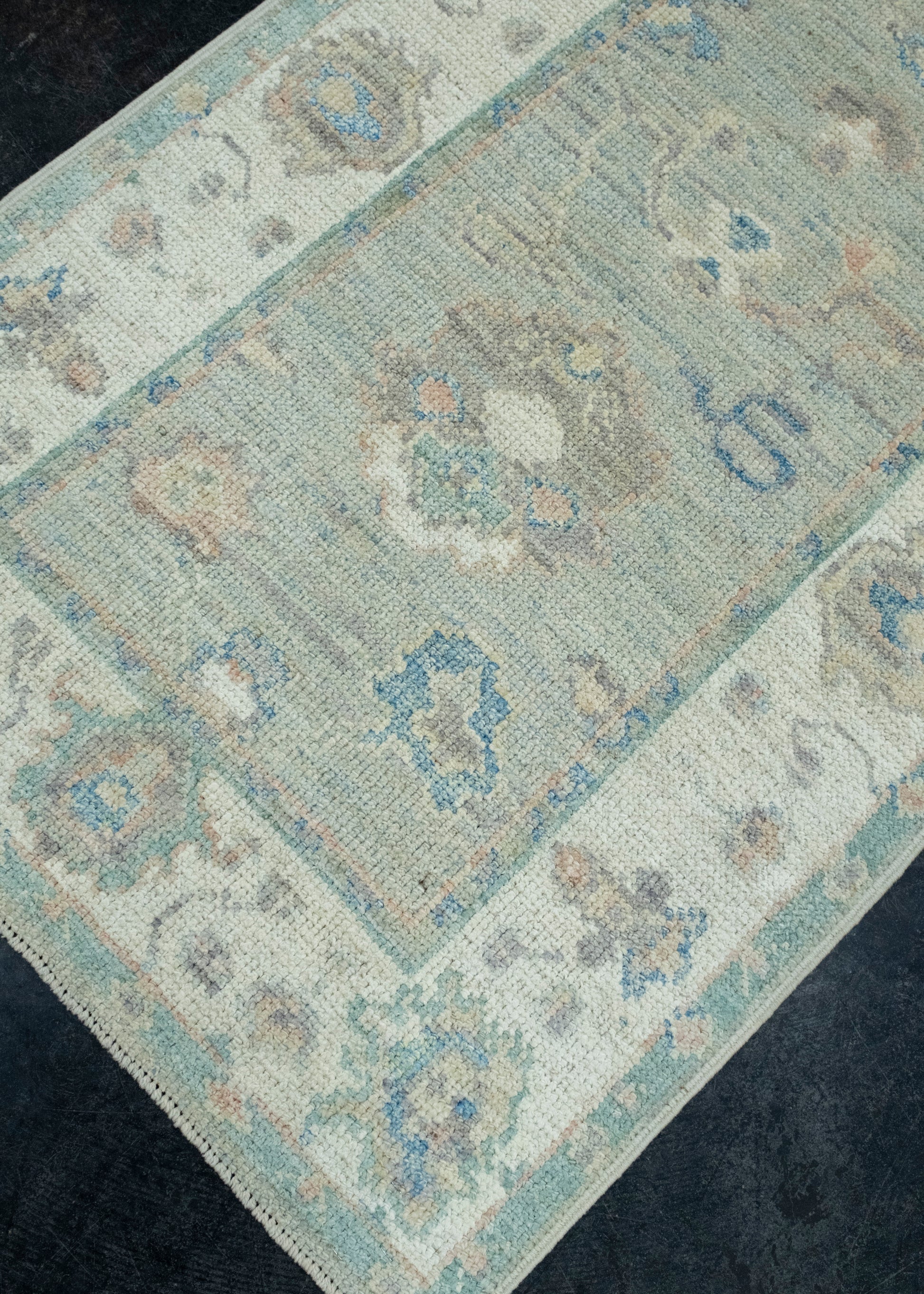 Turkish Oushak Runner Rug 2'10" x 14'2" #17940