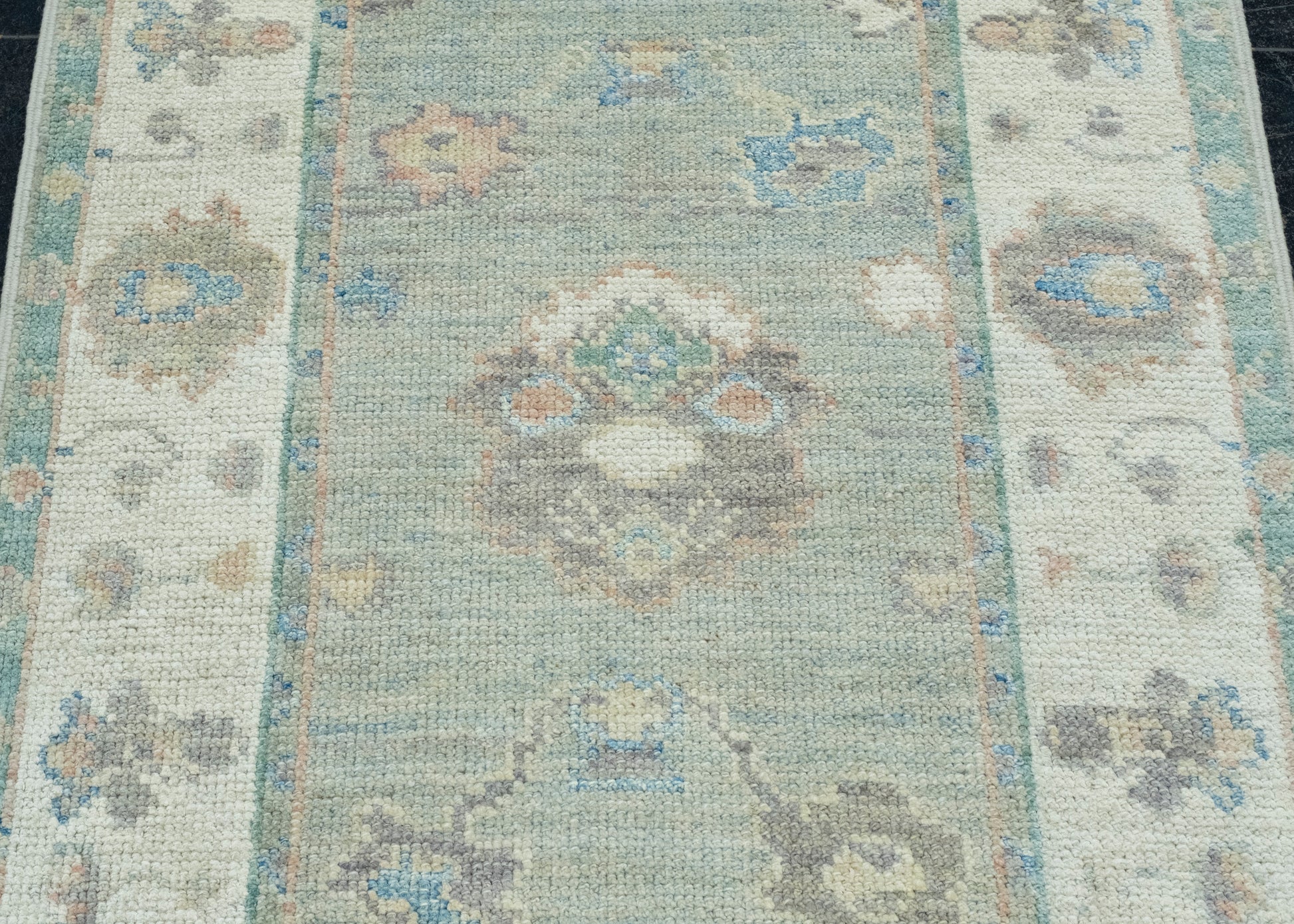Turkish Oushak Runner Rug 2'10" x 14'2" #17940