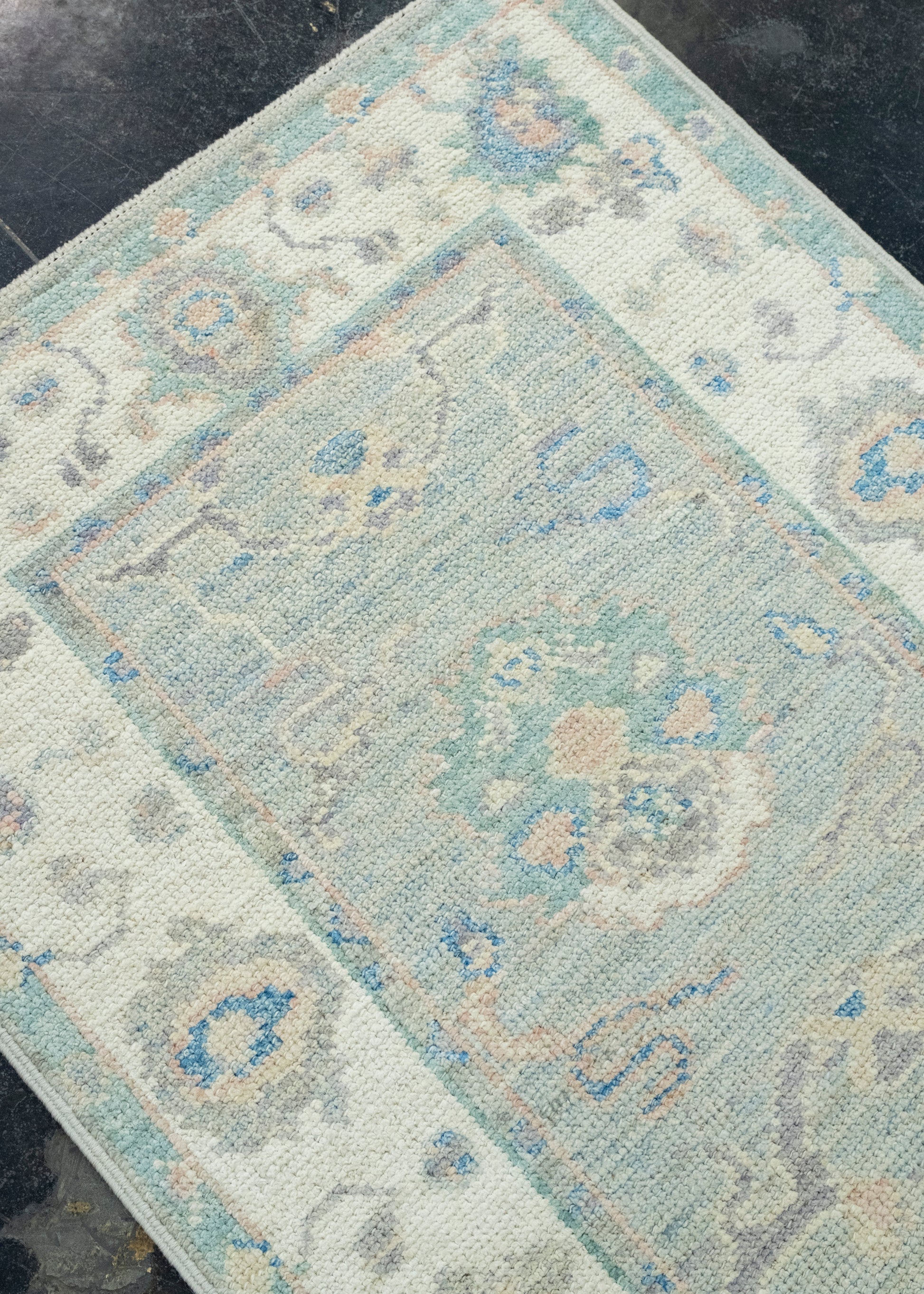 Turkish Oushak Runner Rug 2'10" x 14'2" #17940