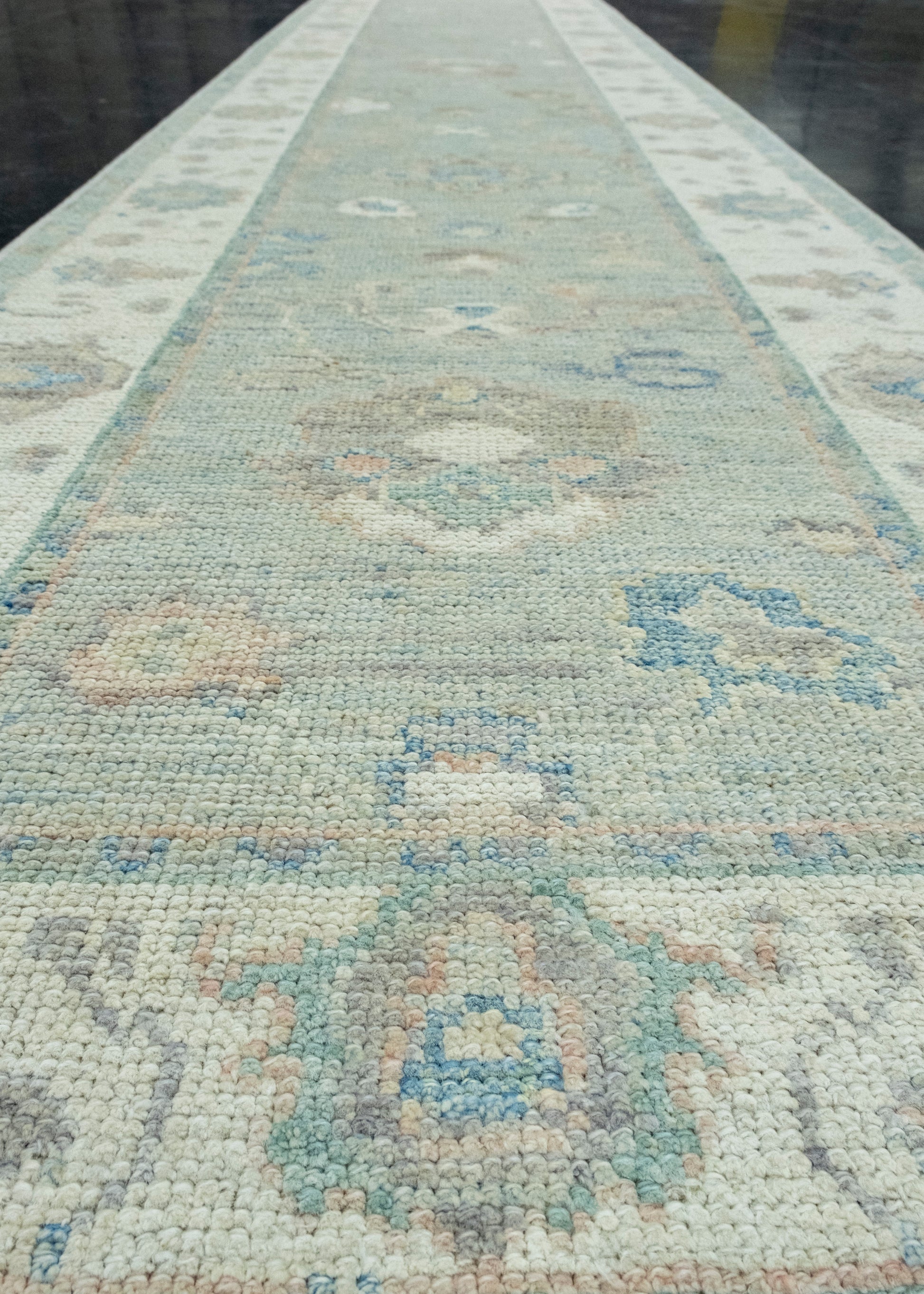 Turkish Oushak Runner Rug 2'10" x 14'2" #17940