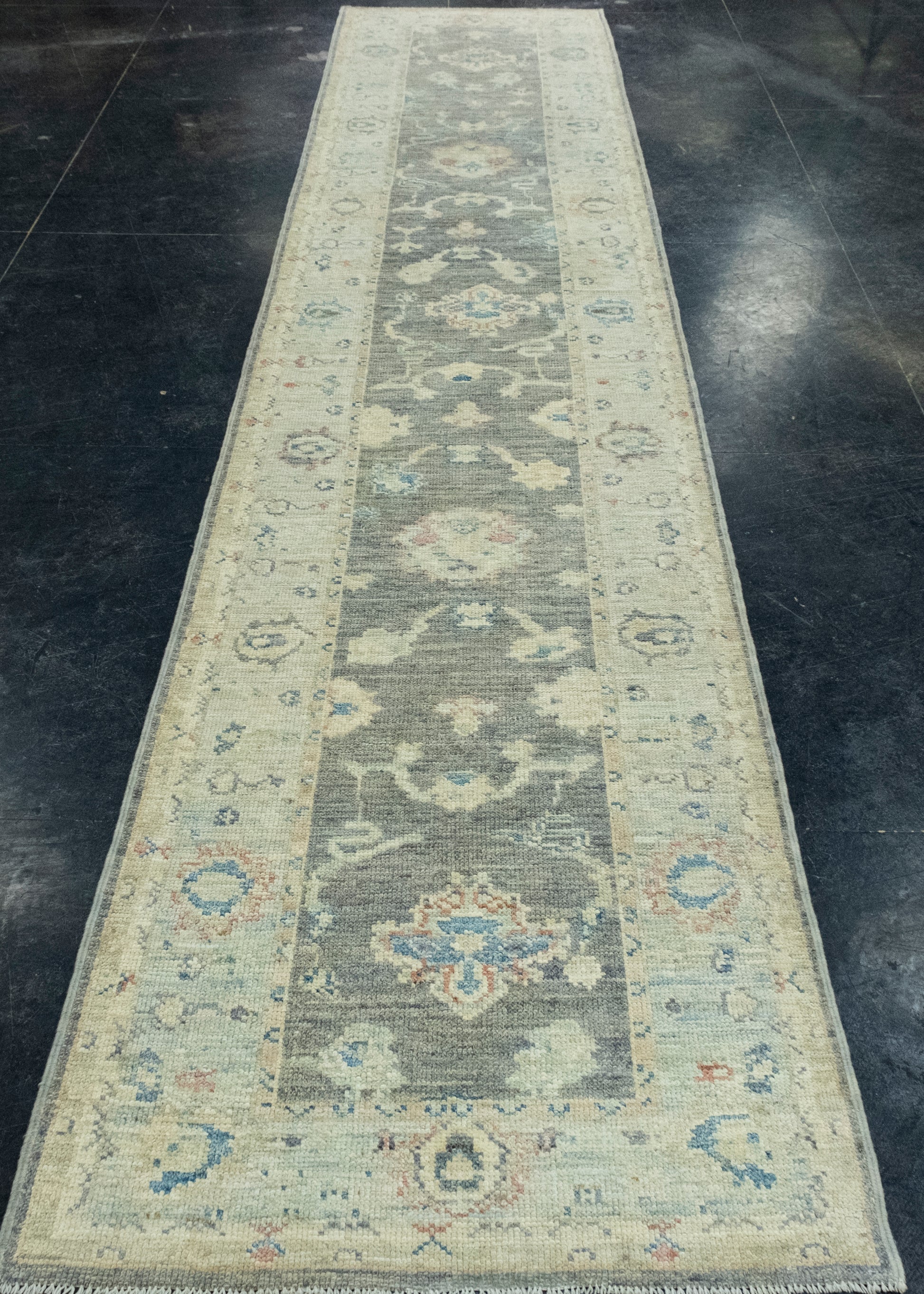 Turkish Oushak Runner Rug 2'10" x 14' #17830