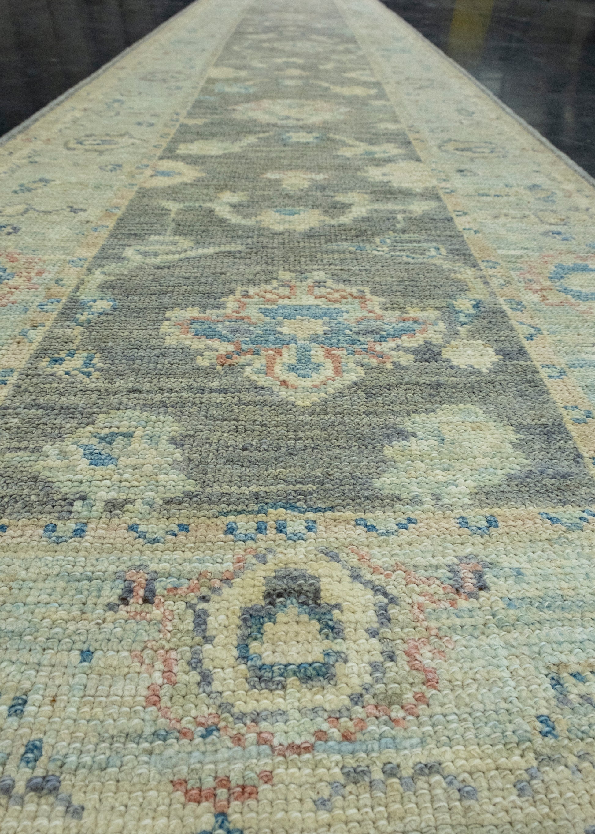 Turkish Oushak Runner Rug 2'10" x 14' #17830