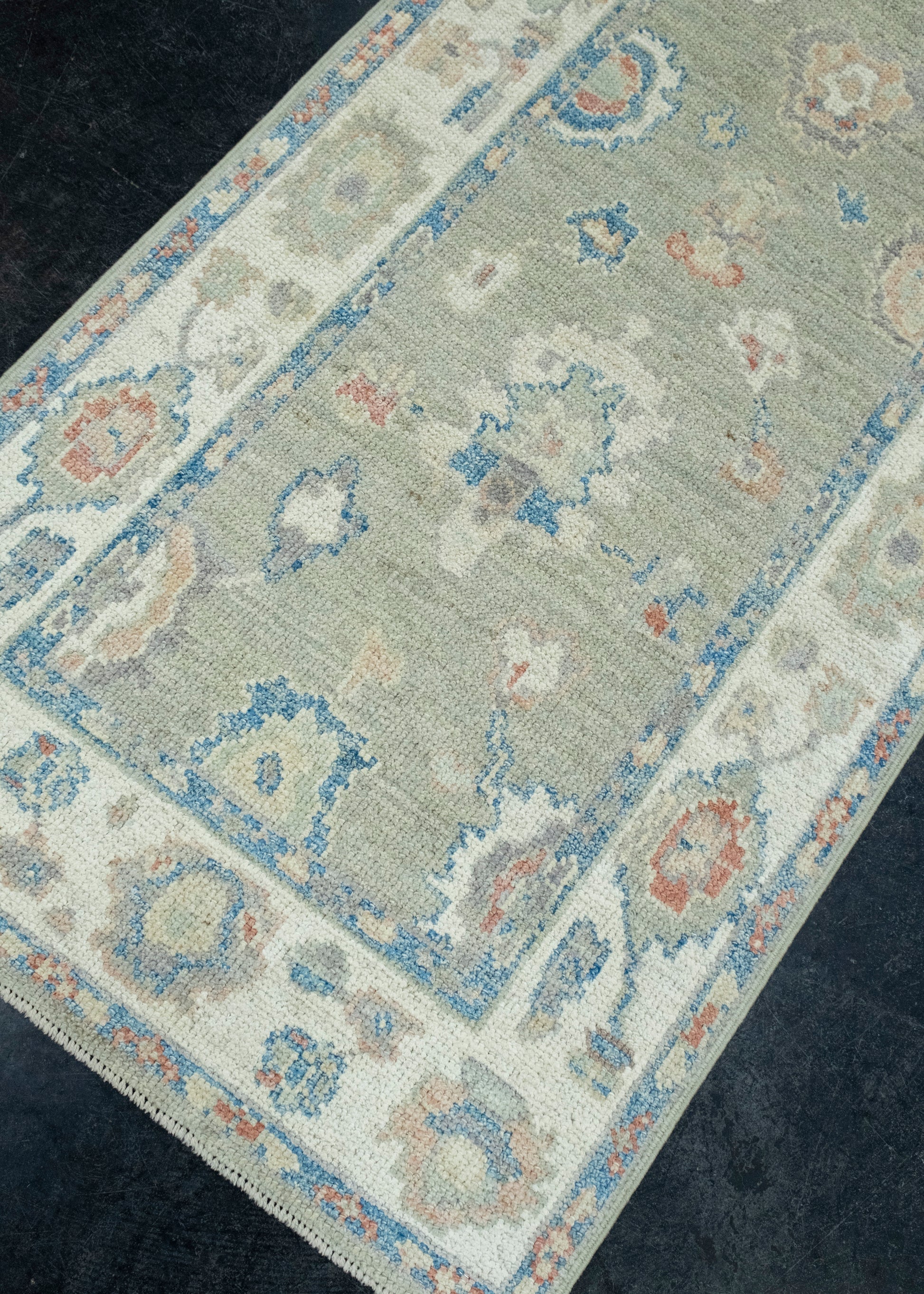 Turkish Oushak Runner Rug 2'9" x 14'1" #17706