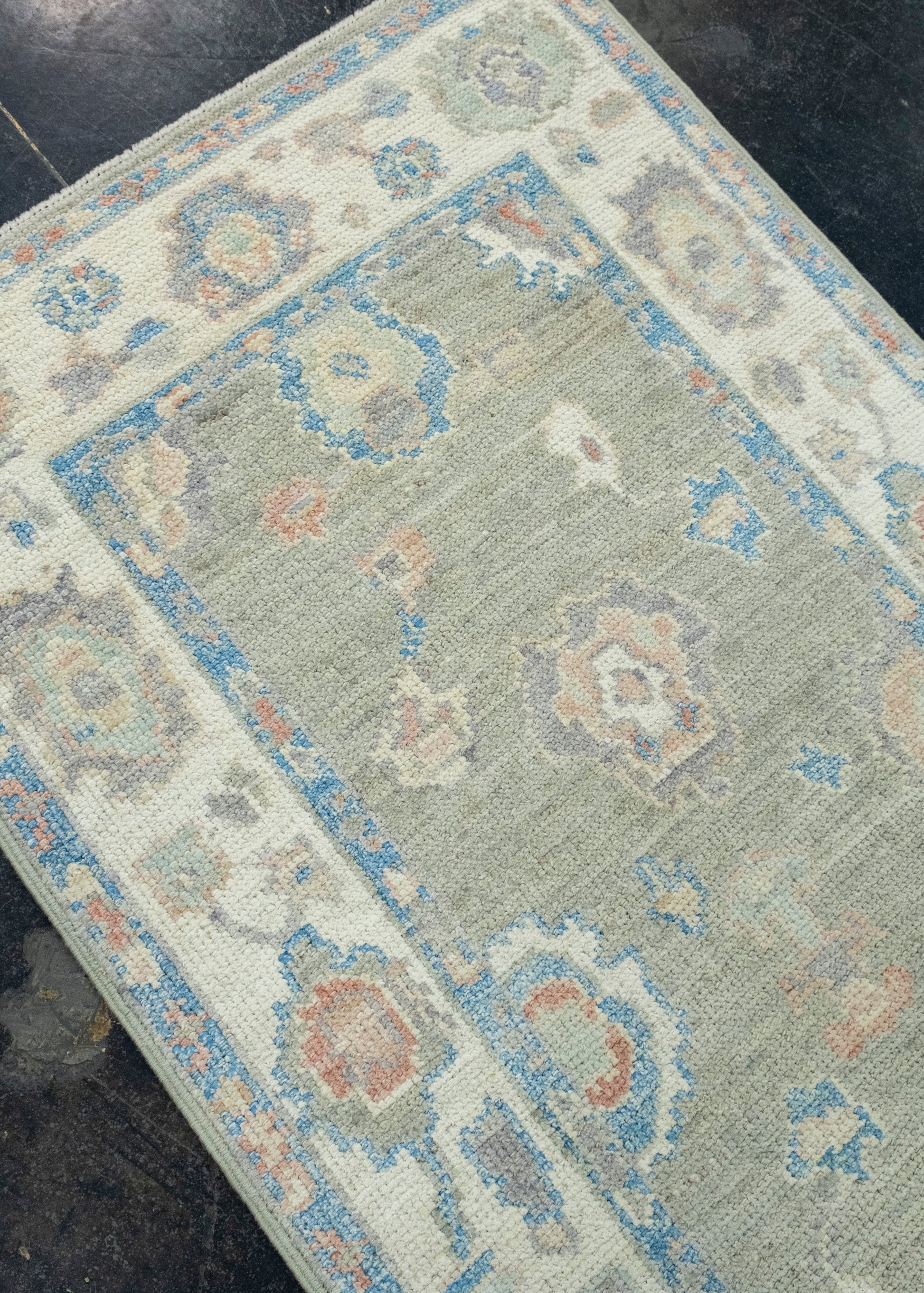 Turkish Oushak Runner Rug 2'9" x 14'1" #17706