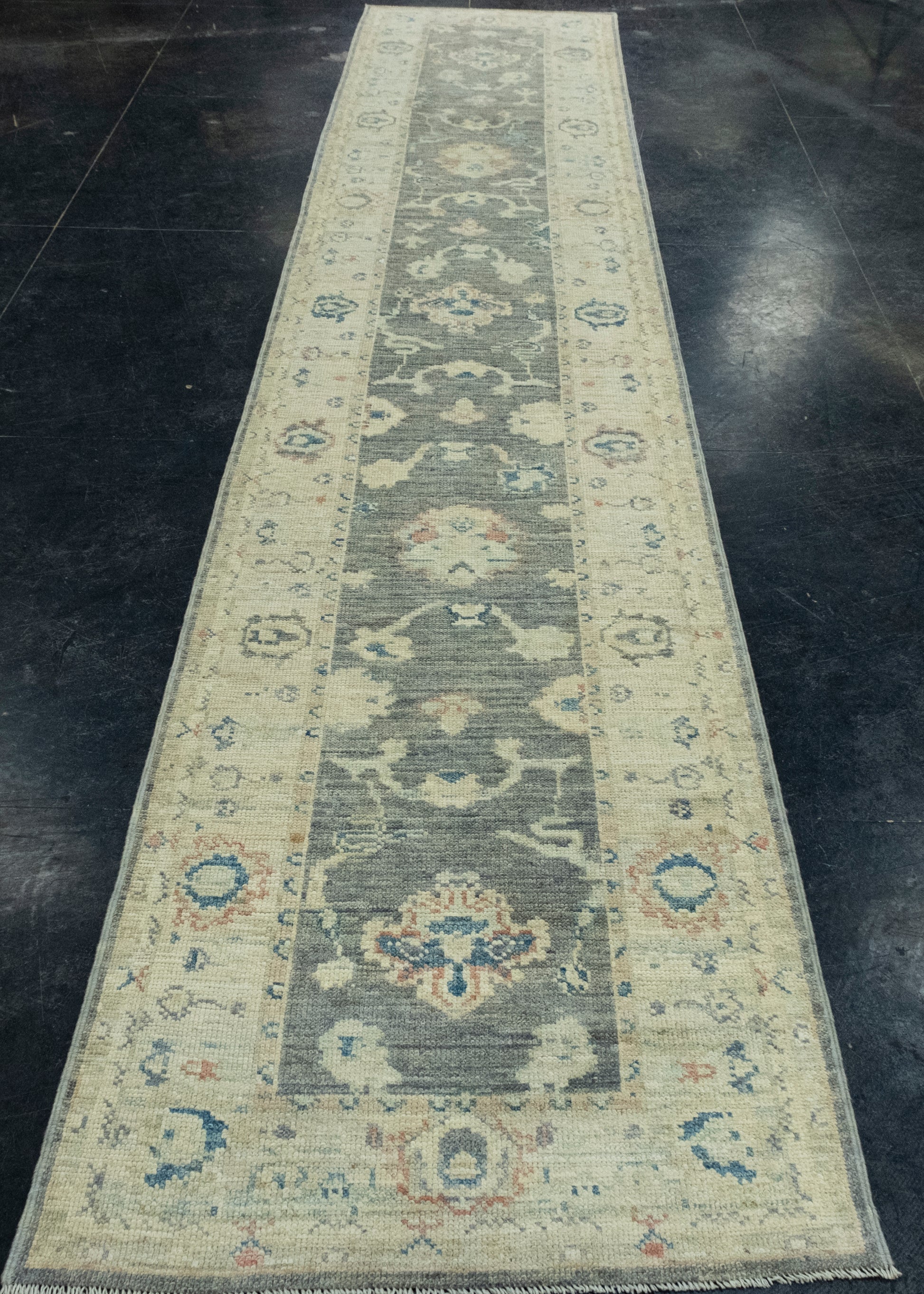Turkish Oushak Runner Rug 2'9" x 14'2" #17875