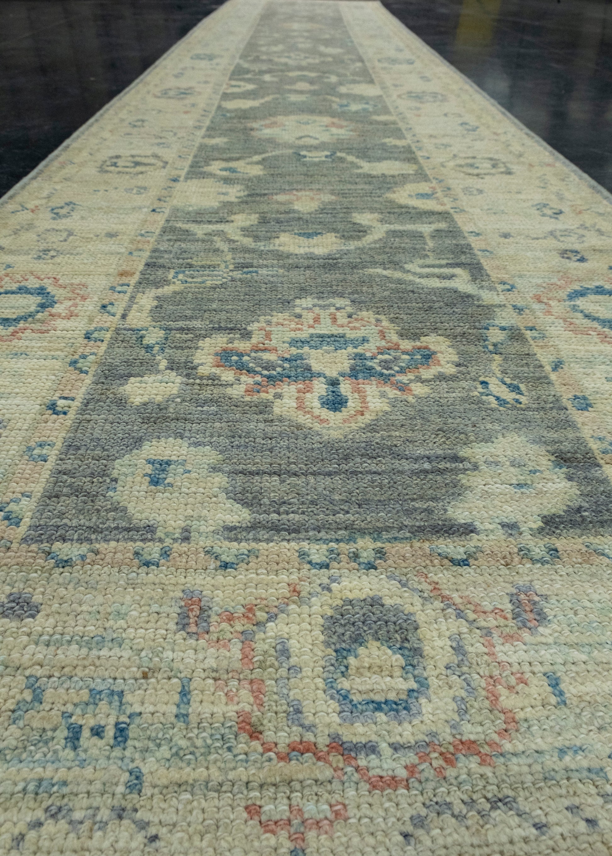 Turkish Oushak Runner Rug 2'9" x 14'2" #17875