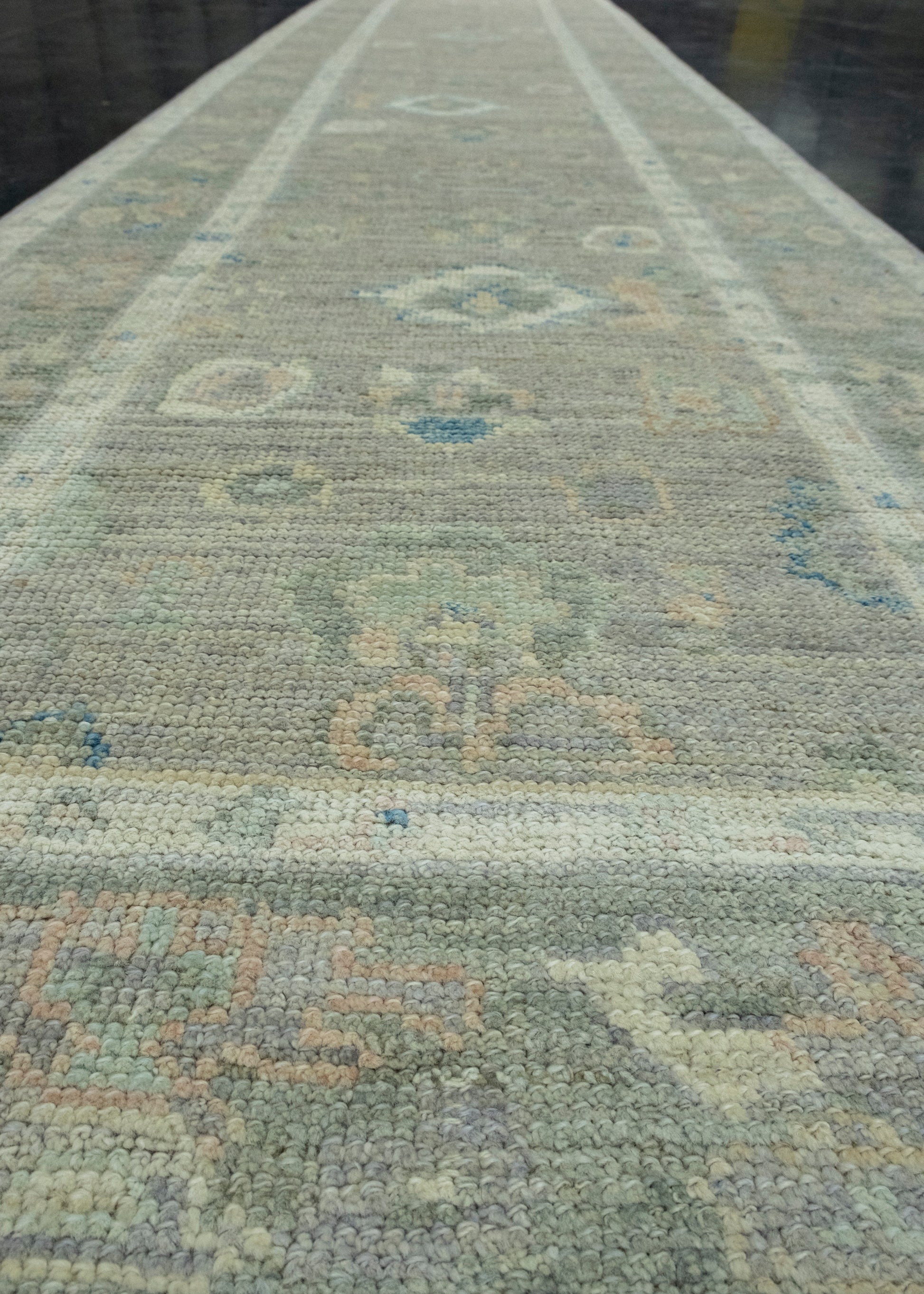 Turkish Oushak Runner Rug 2'10" x 14' #17813