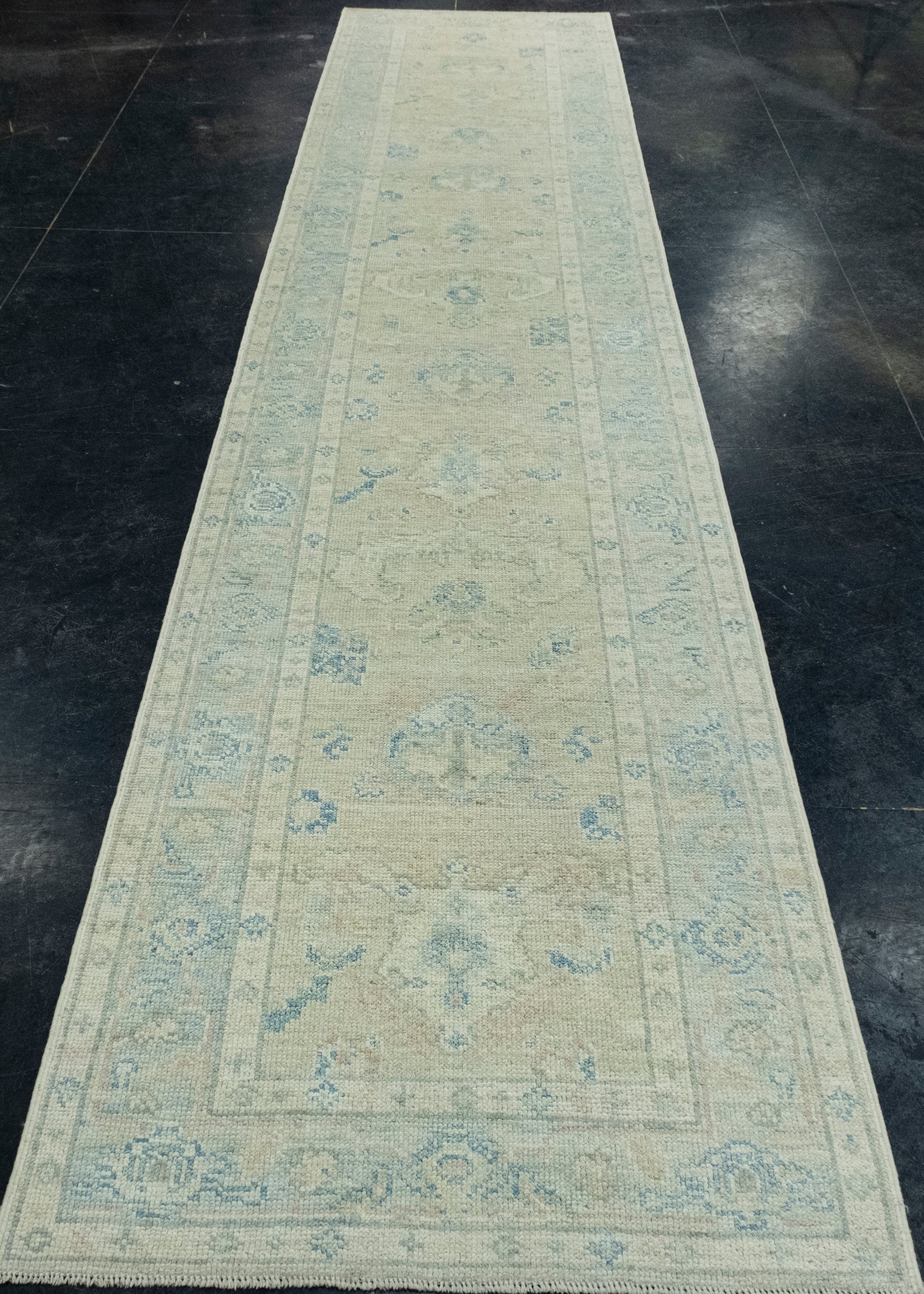Turkish Oushak Runner Rug 3' x 14'6" #17920