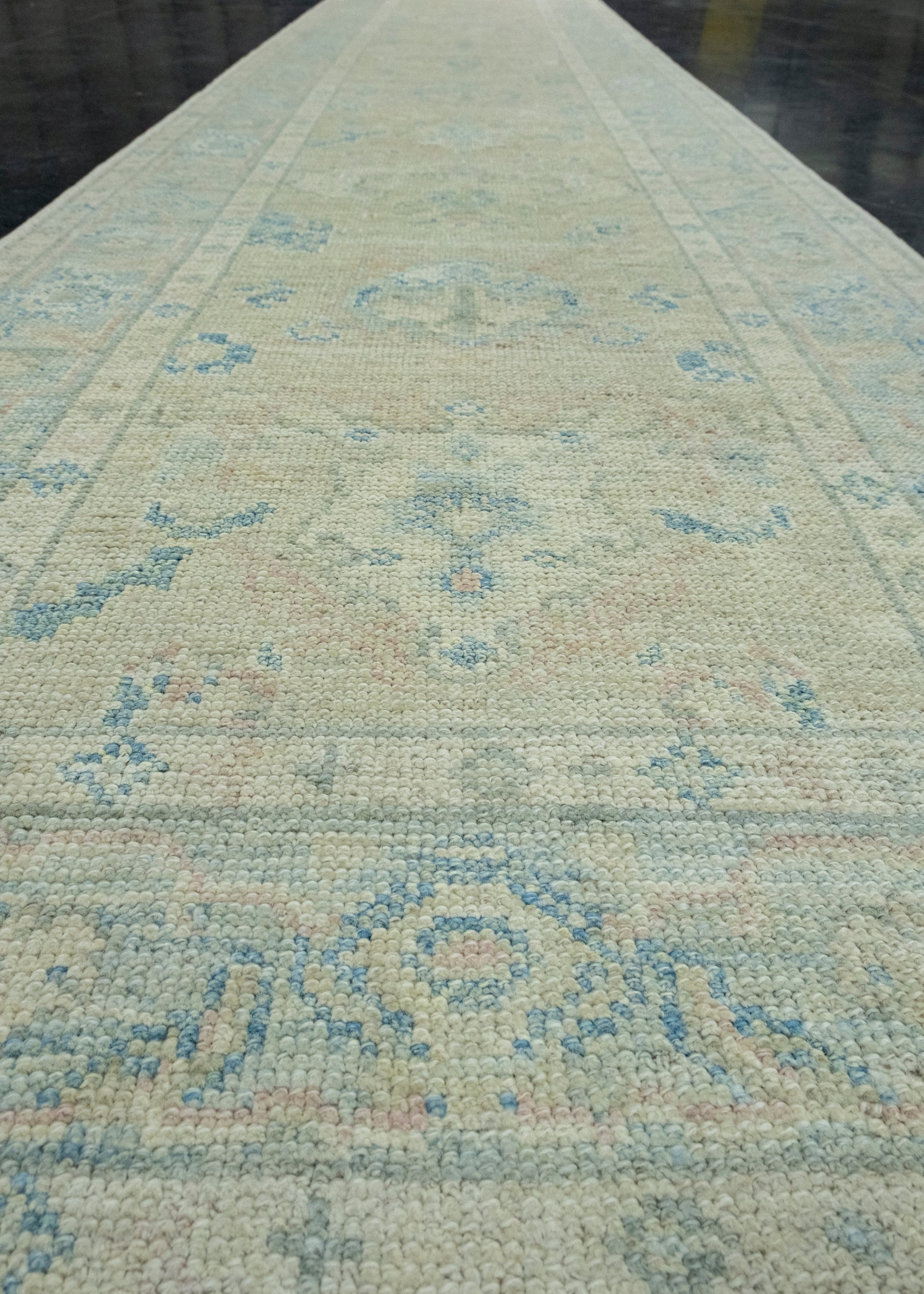 Turkish Oushak Runner Rug 3' x 14'6" #17920