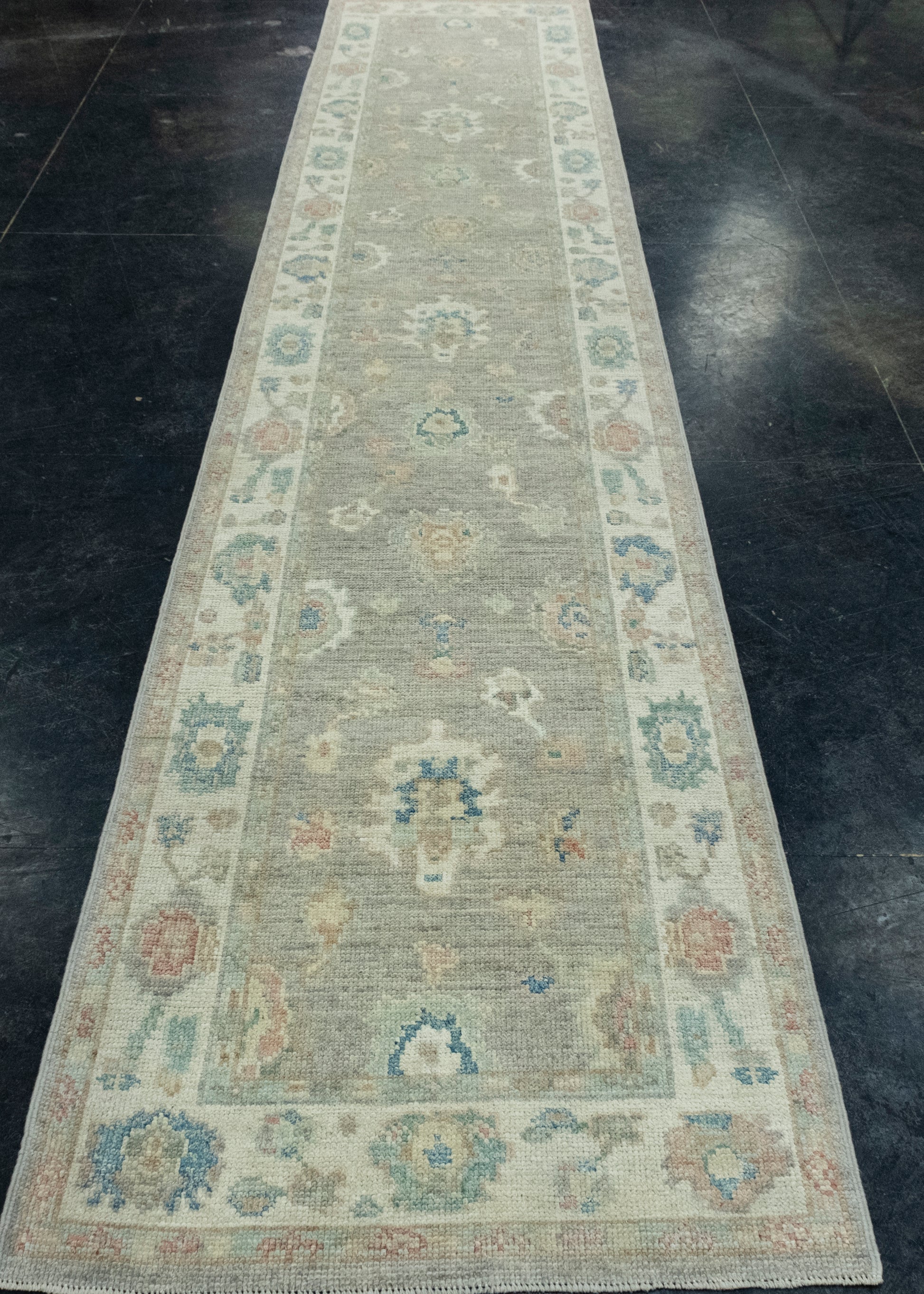 Turkish Oushak Runner Rug 2'9" x 14' #17918
