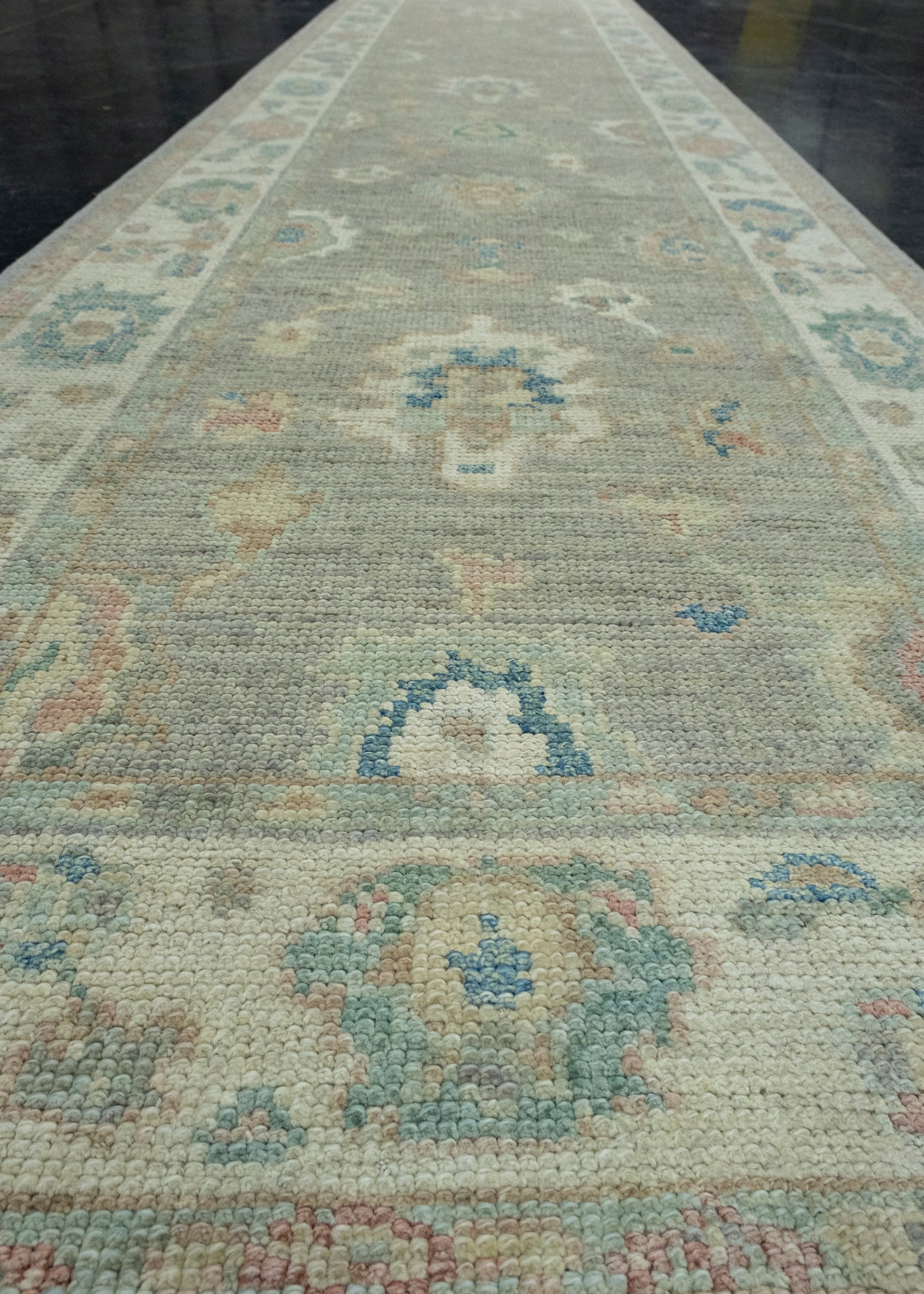 Turkish Oushak Runner Rug 2'9" x 14' #17918