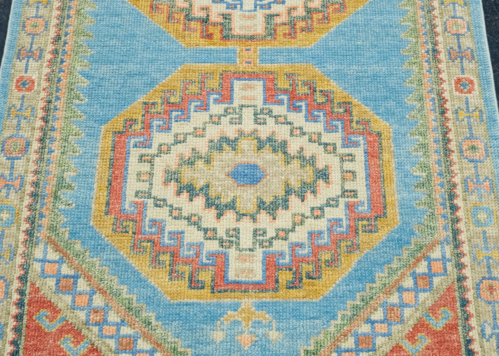 Turkish Oushak Runner Rug 3' x 7'8" #17002