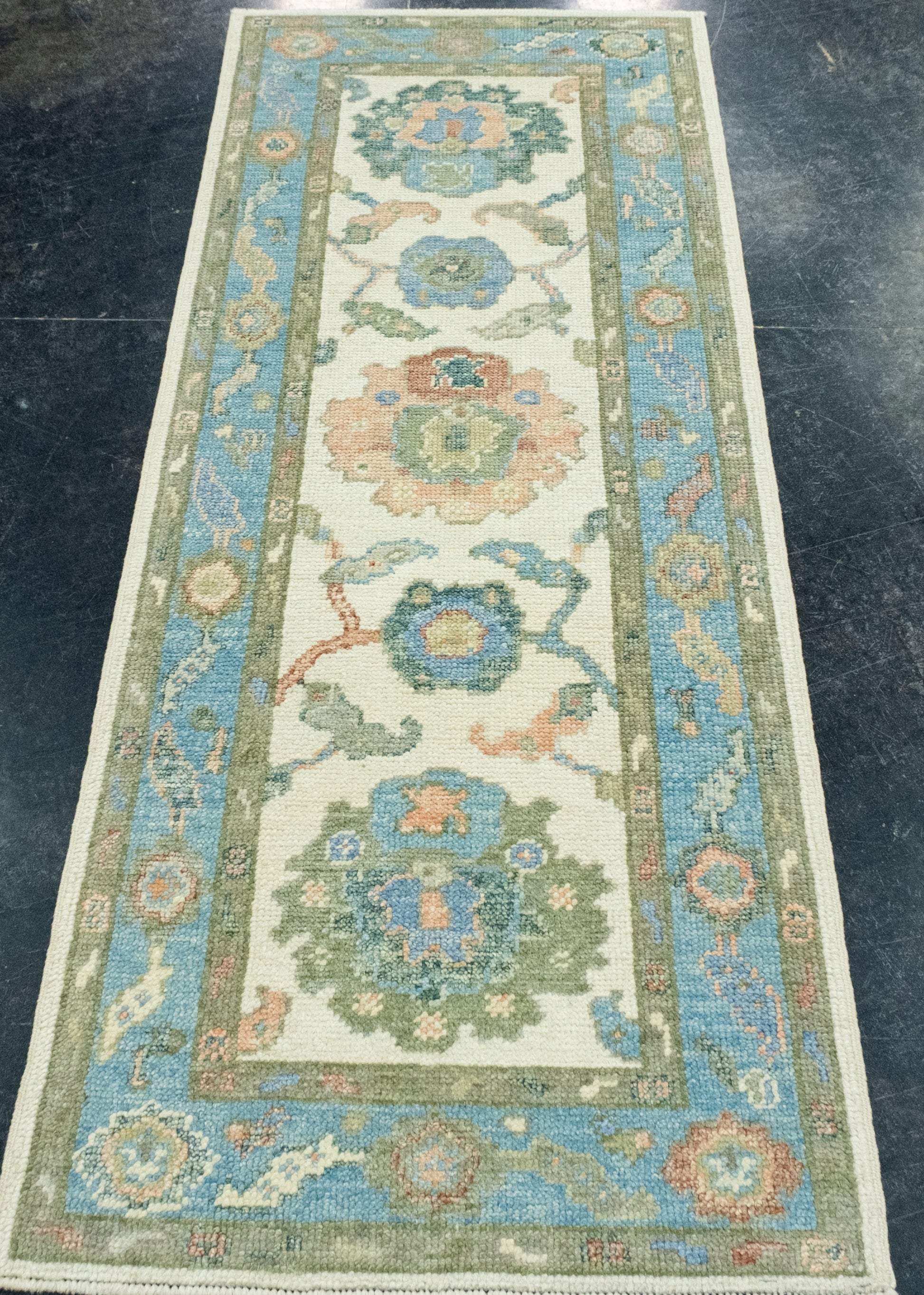 Turkish Oushak Runner Rug 2'4" x 6' #17070