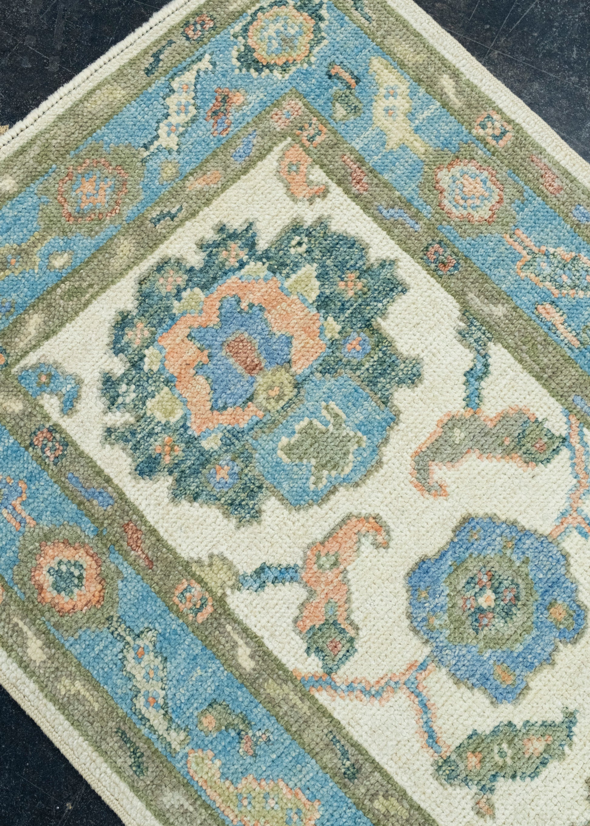 Turkish Oushak Runner Rug 2'4" x 6' #17070