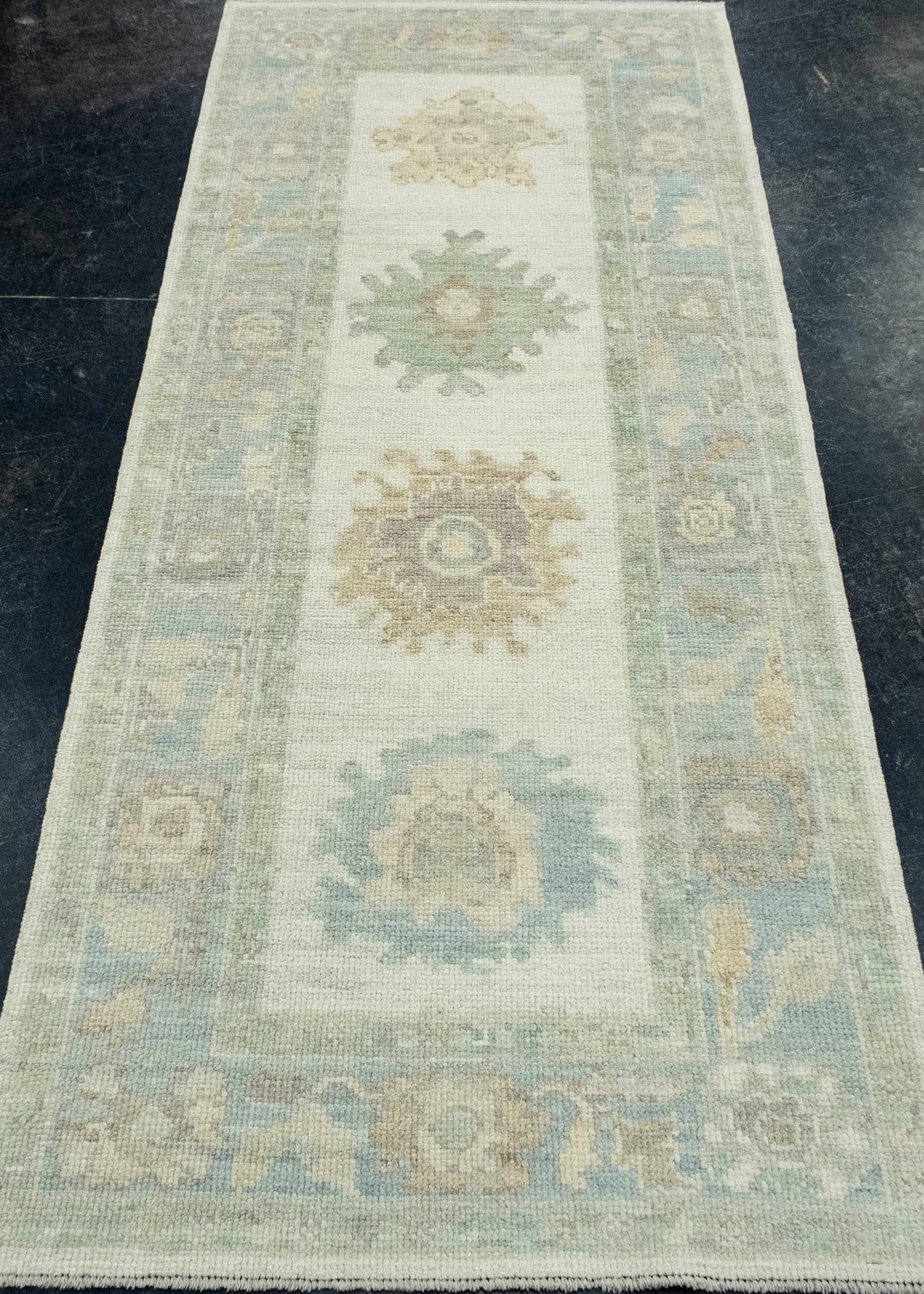 Turkish Oushak Runner Rug 2'9" x 6'8" #17525