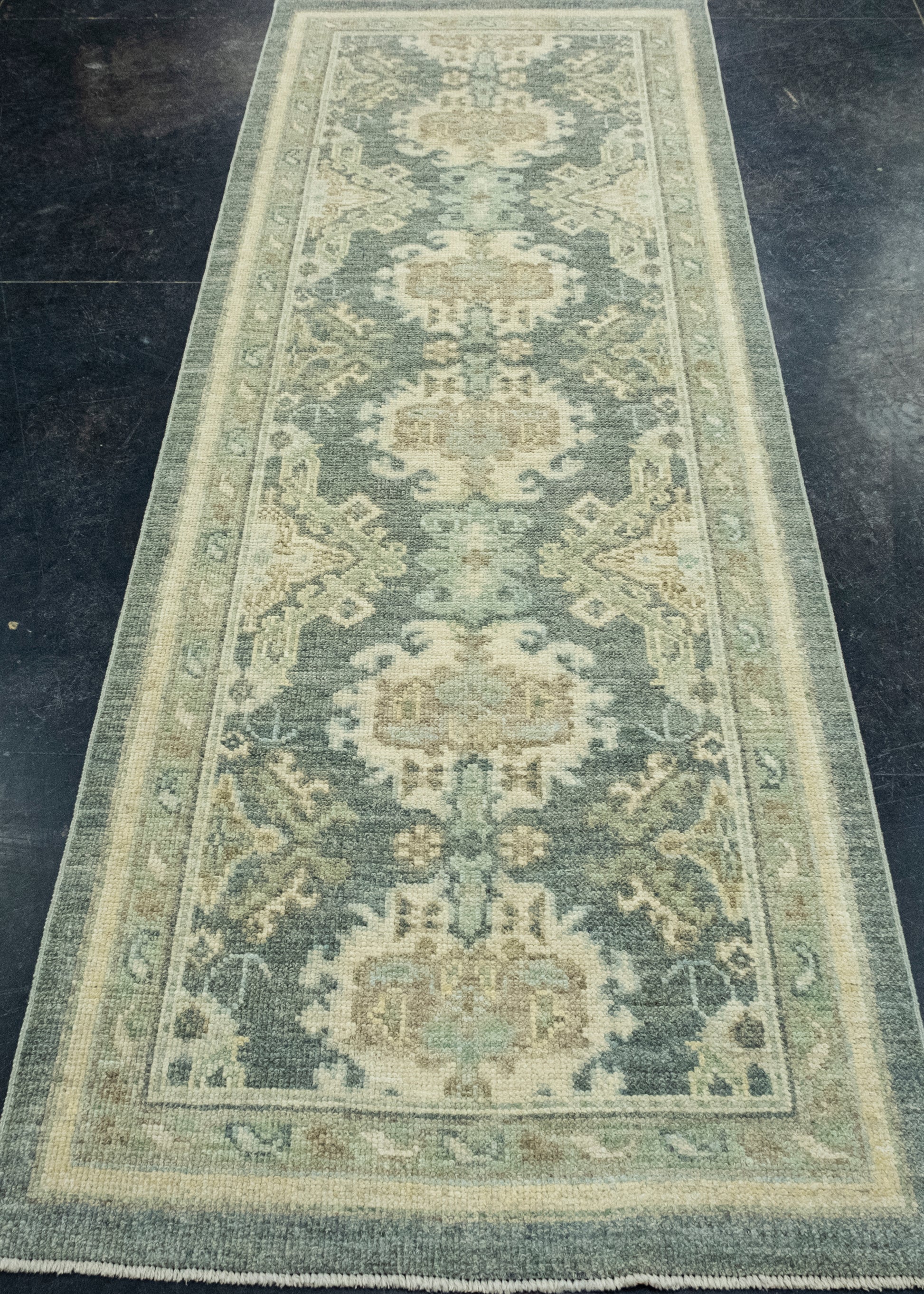 Turkish Oushak Runner Rug 2'10" x 8' #17528