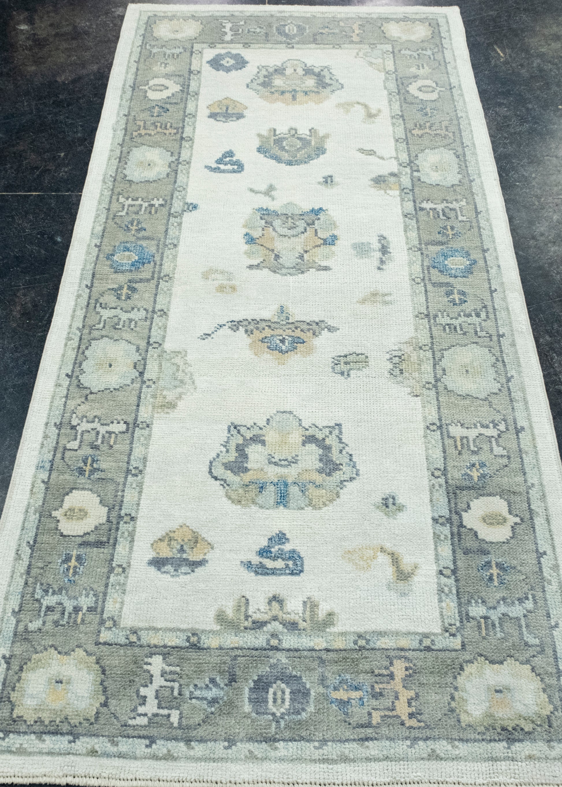 Turkish Oushak Runner Rug 3' x 6'9" #17119