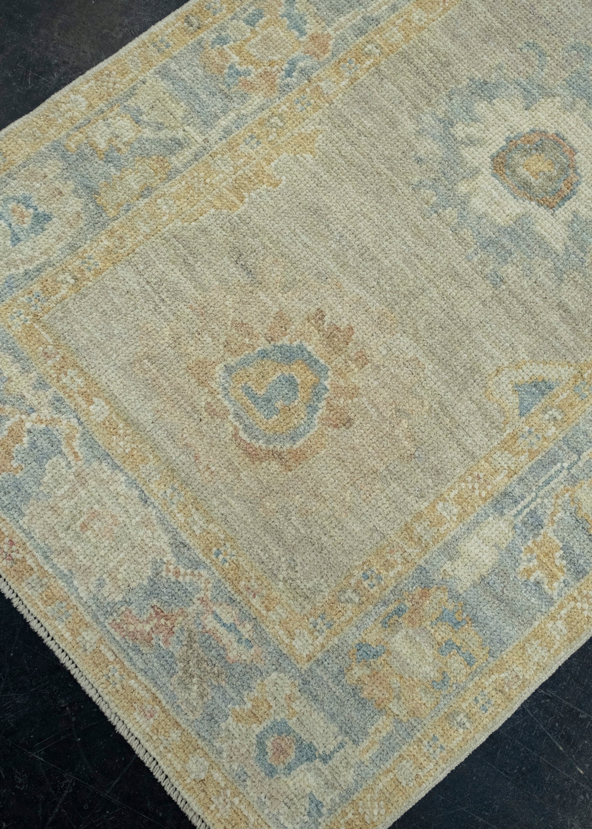 Turkish Oushak Runner Rug 2'11" x 6'7" #17541