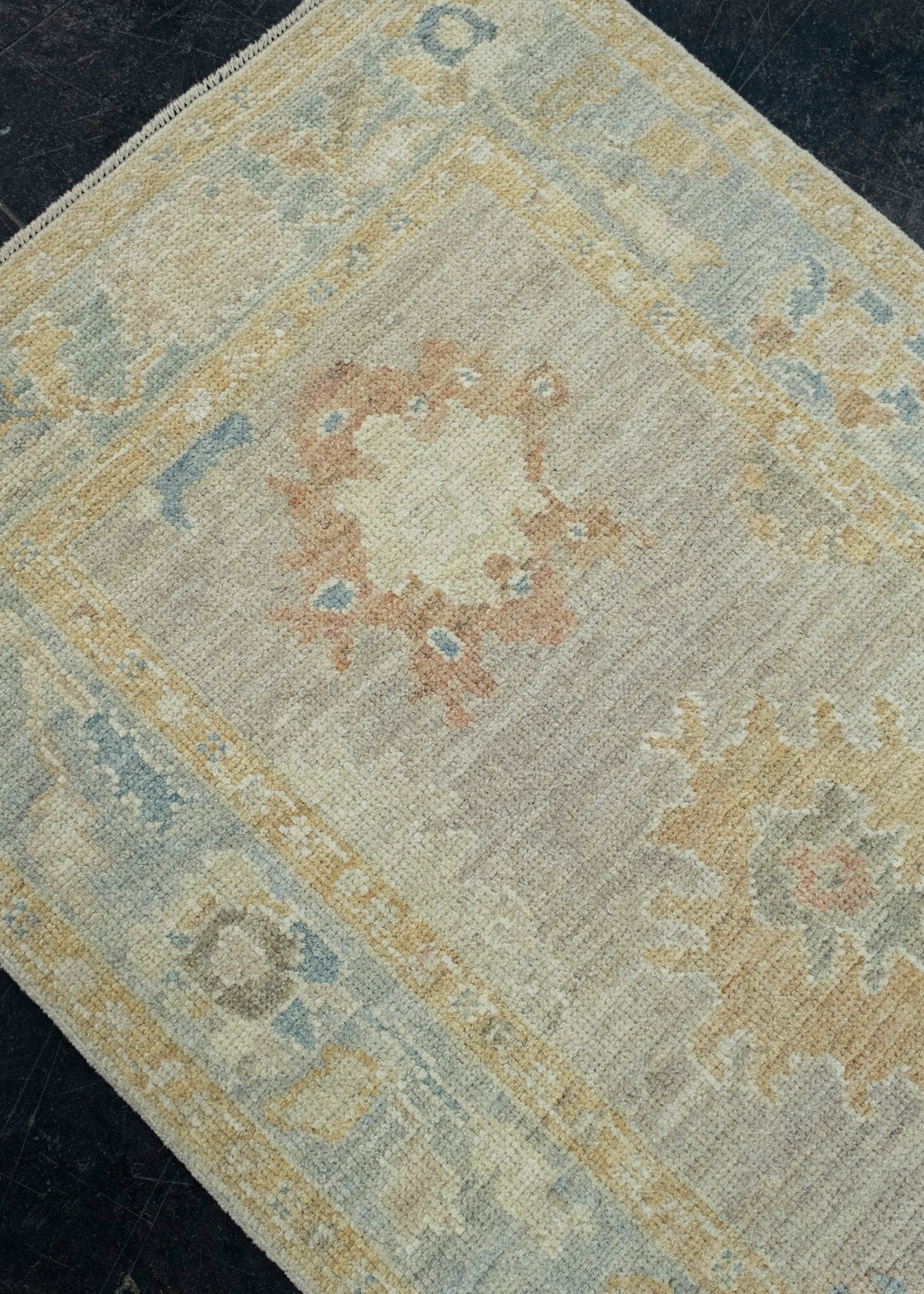 Turkish Oushak Runner Rug 2'11" x 6'7" #17541