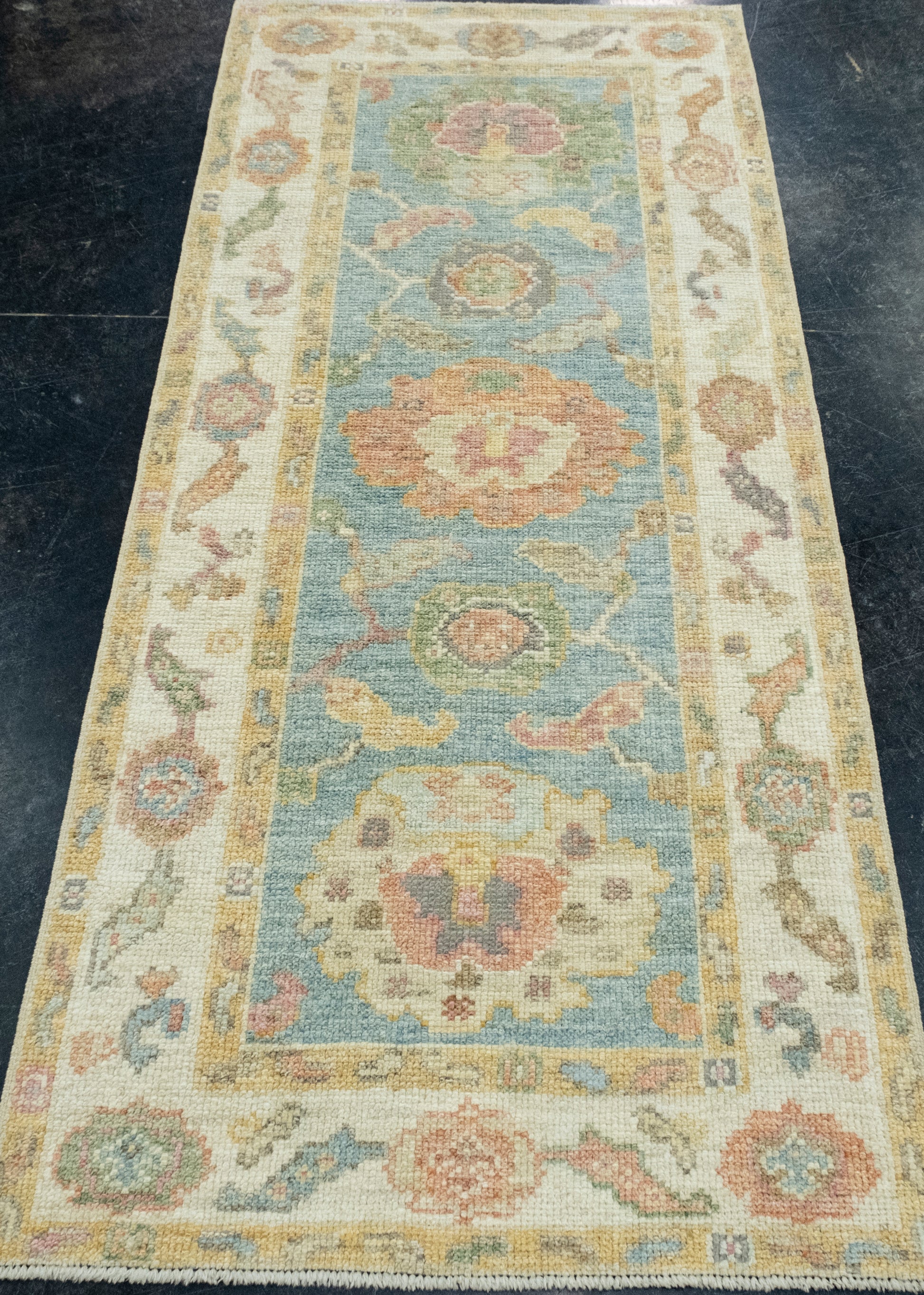Turkish Oushak Runner Rug 2'8" x 6'2" #17423