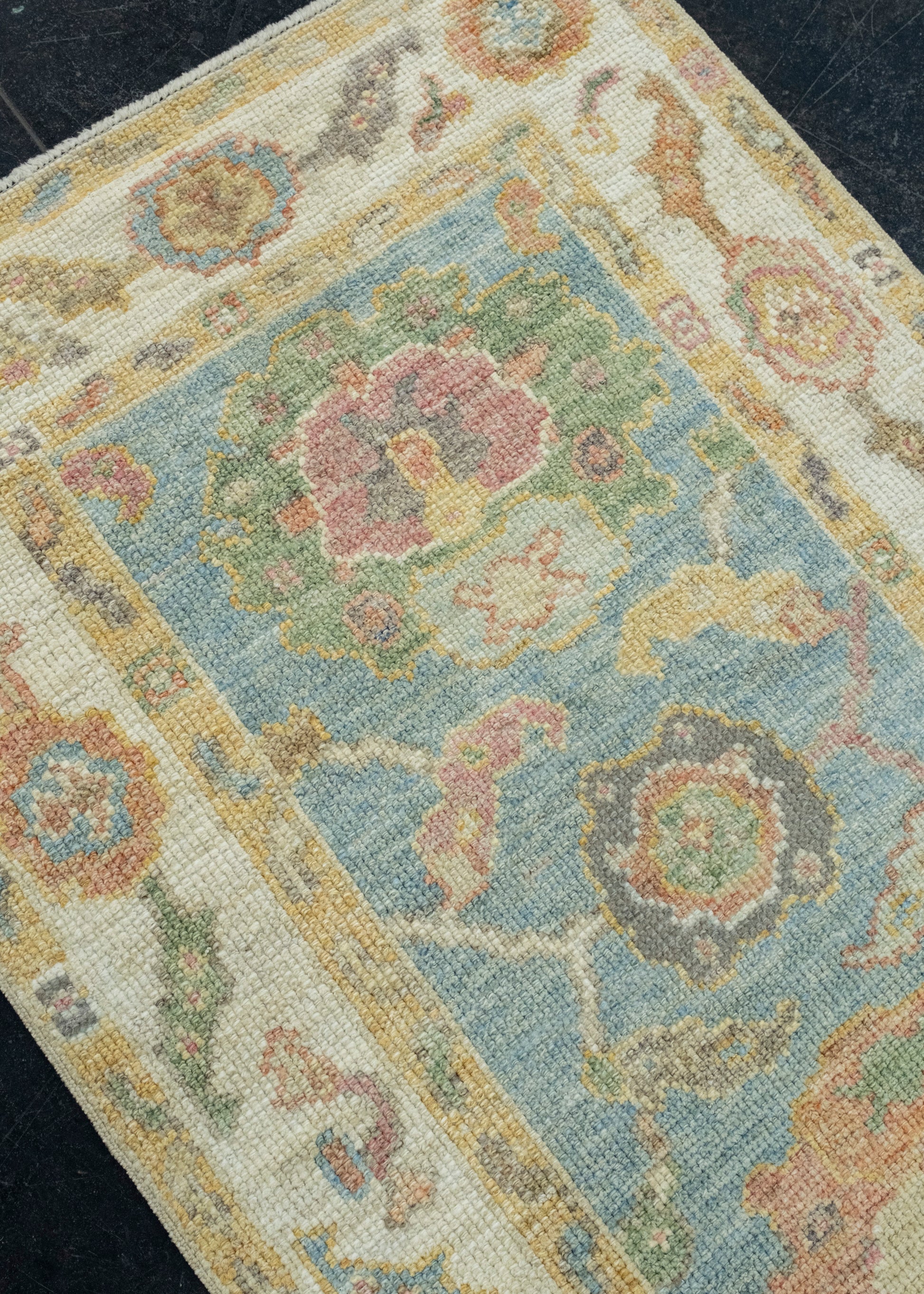 Turkish Oushak Runner Rug 2'8" x 6'2" #17423