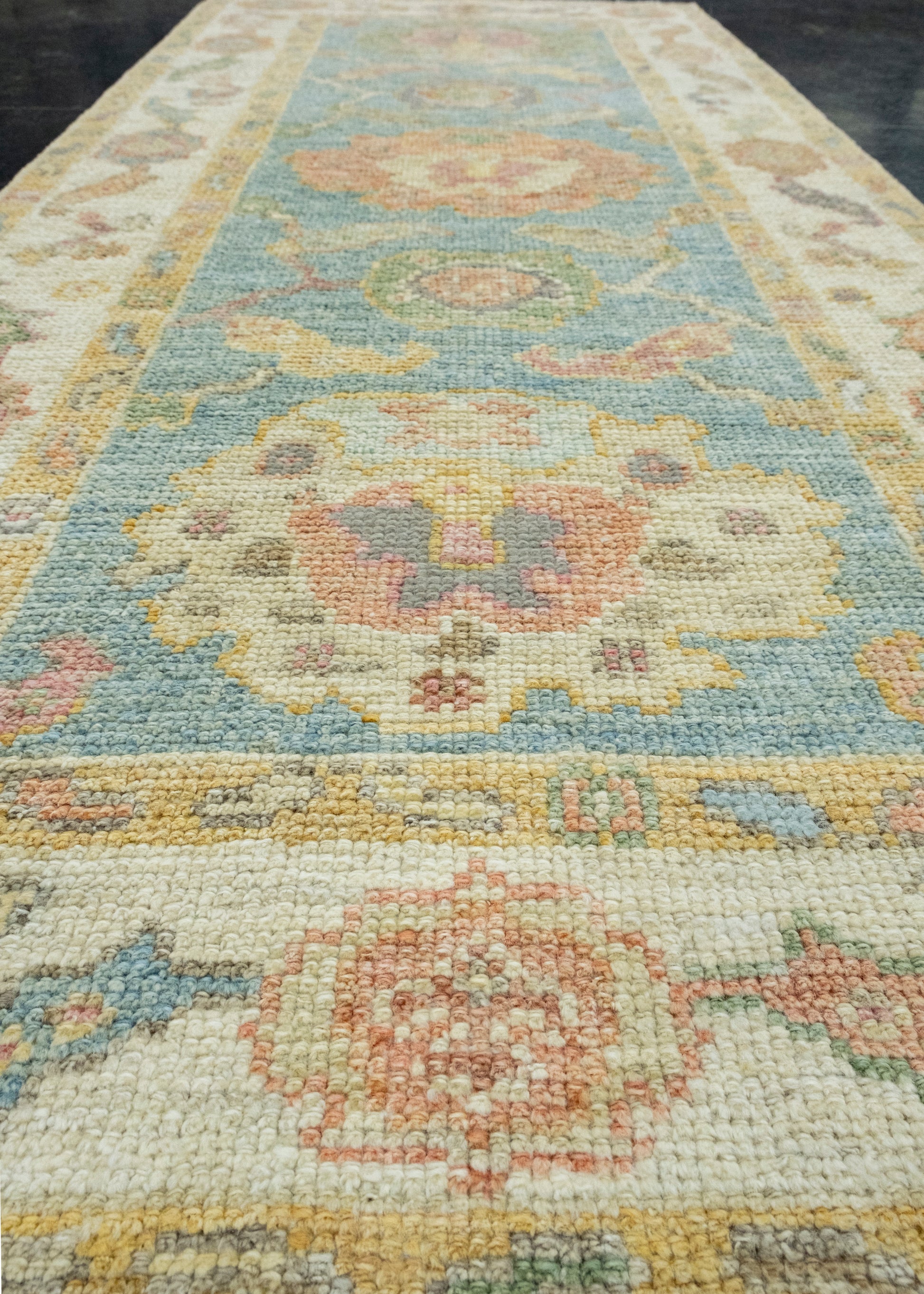 Turkish Oushak Runner Rug 2'8" x 6'2" #17423
