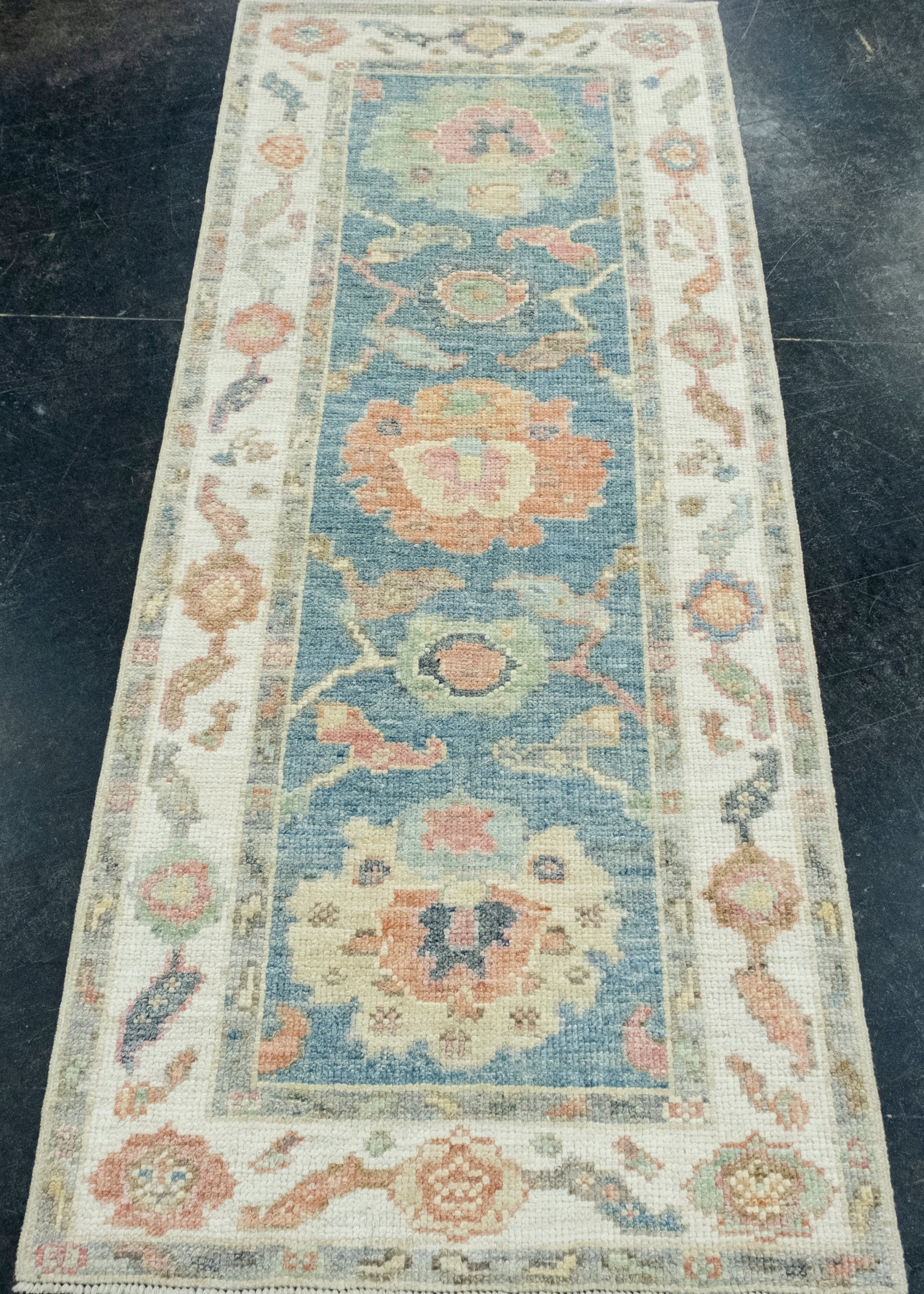 Turkish Oushak Runner Rug 2'3" x 5'8" #17274
