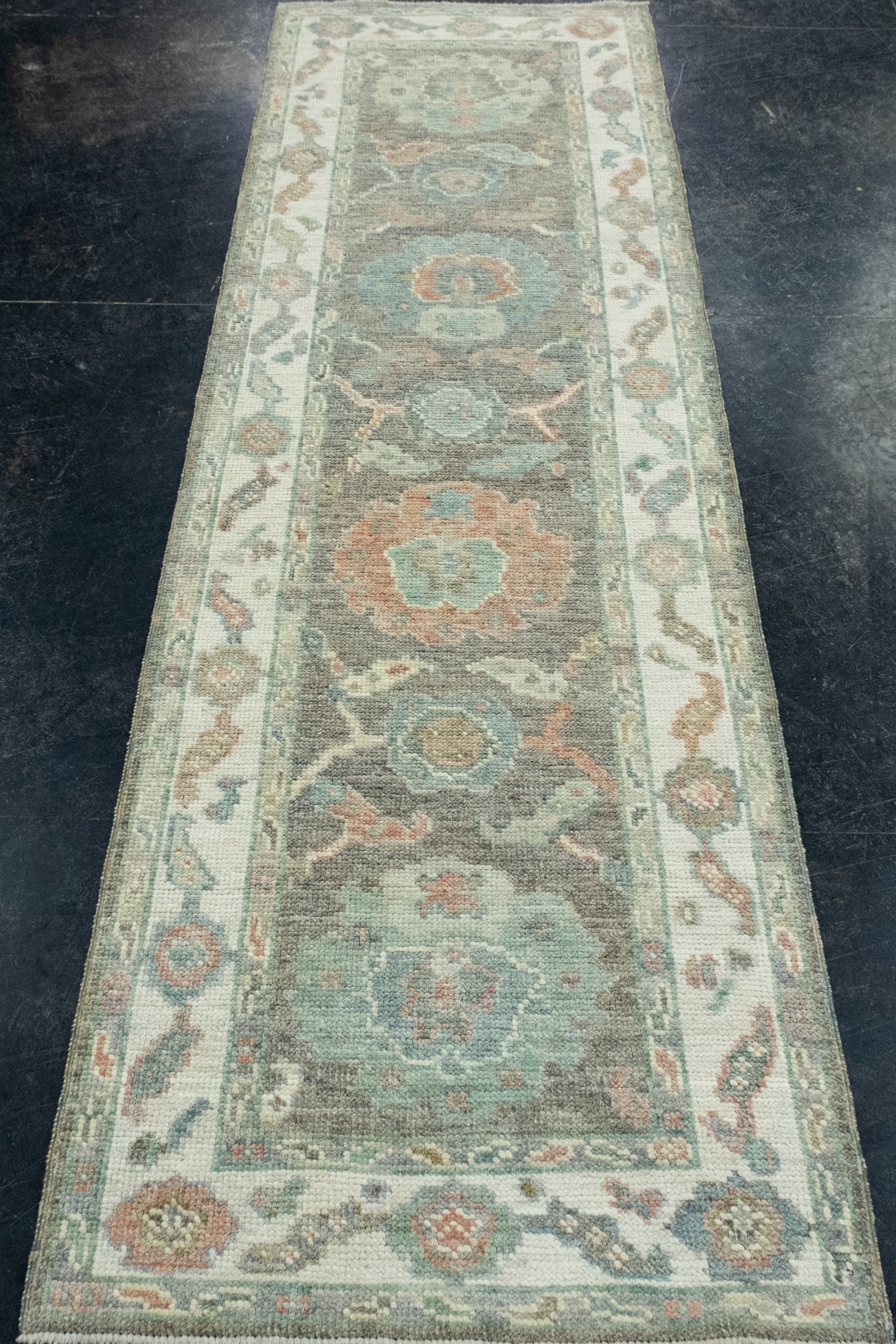Turkish Oushak Runner Rug 2'4" x 7'10" #17550