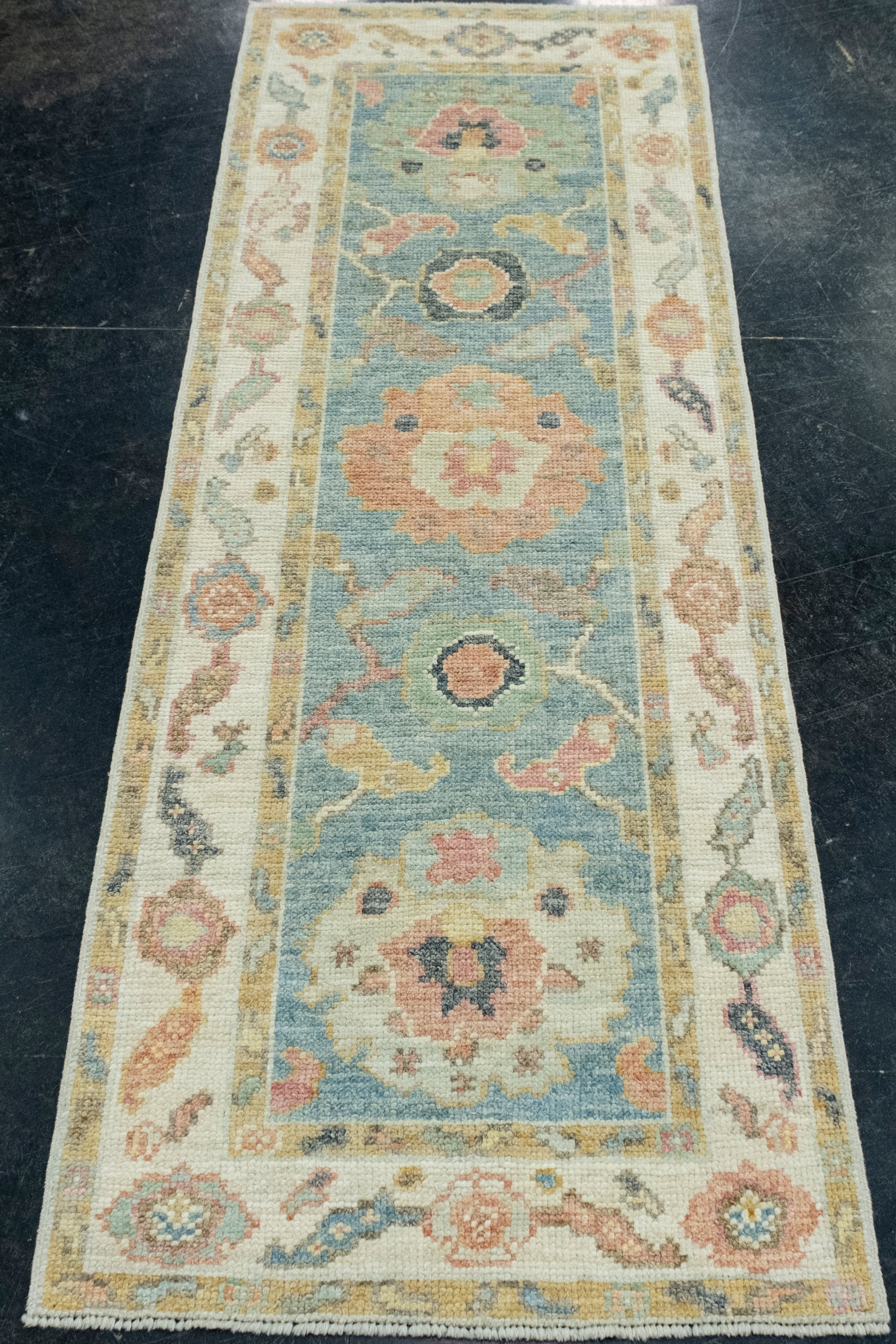 Turkish Oushak Runner Rug 2'2" x 6' #17319