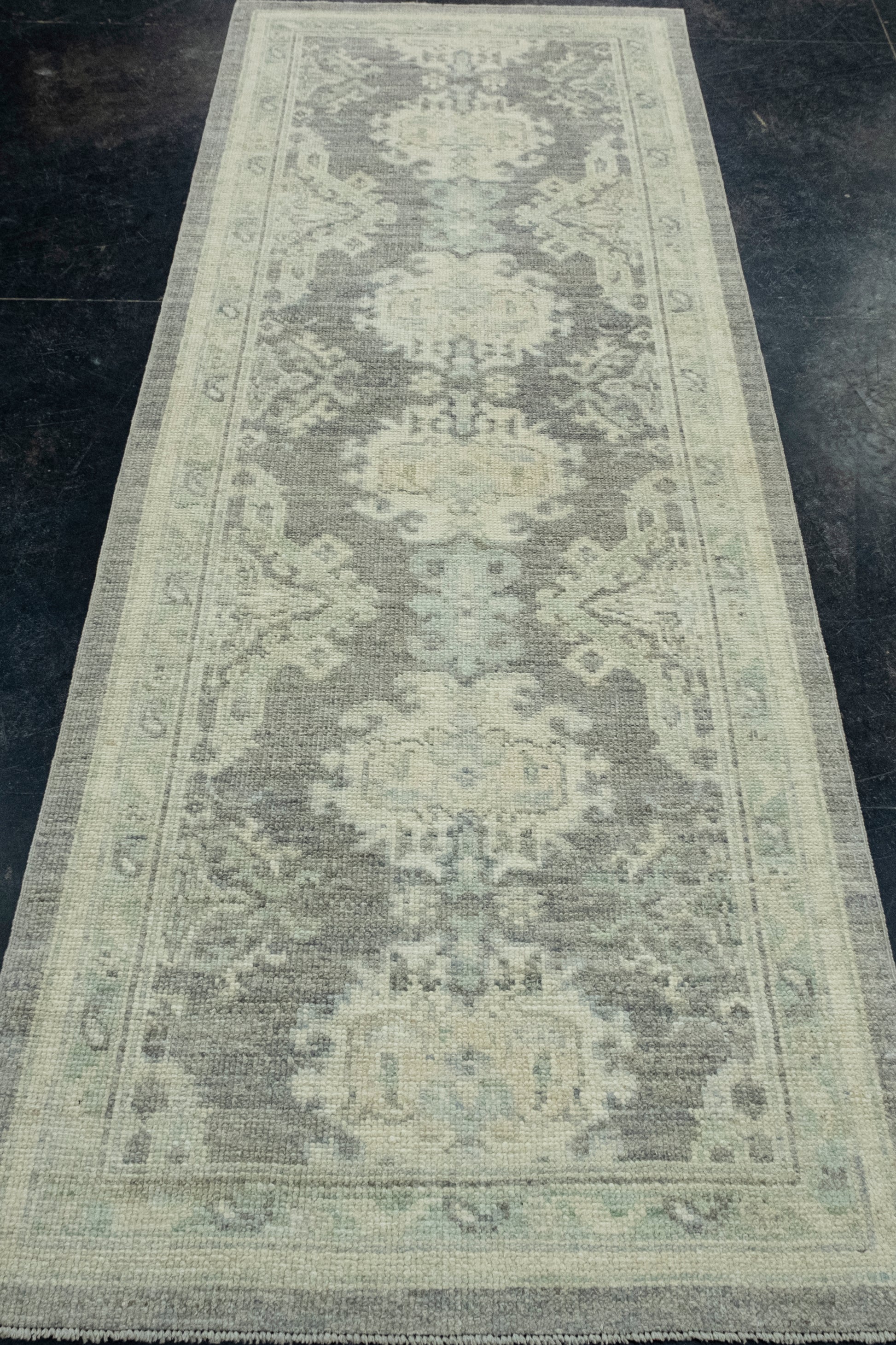 Turkish Oushak Runner Rug 2'10" x 8'2" #17383