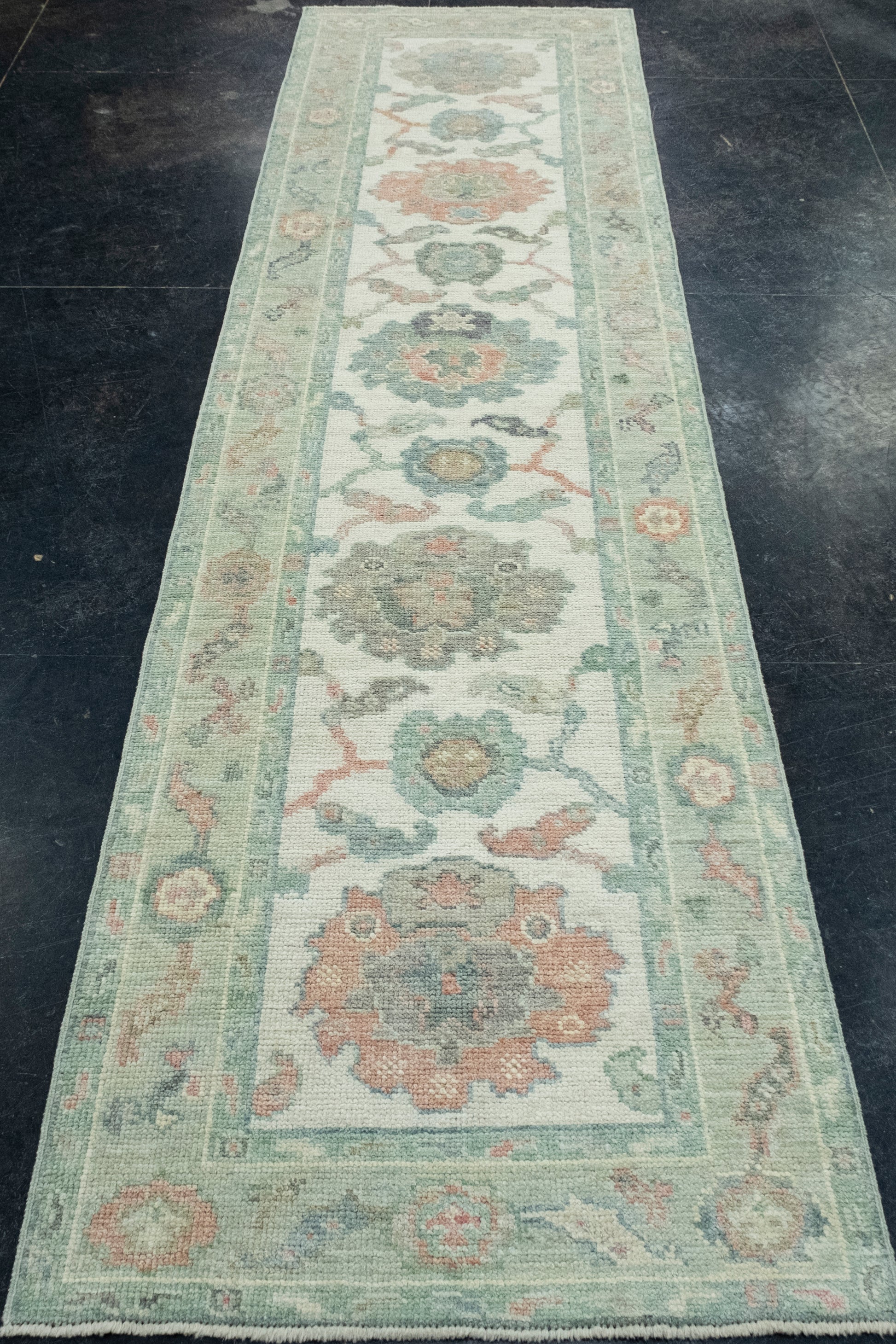 Turkish Oushak Runner Rug 2'6" x 10' #17454