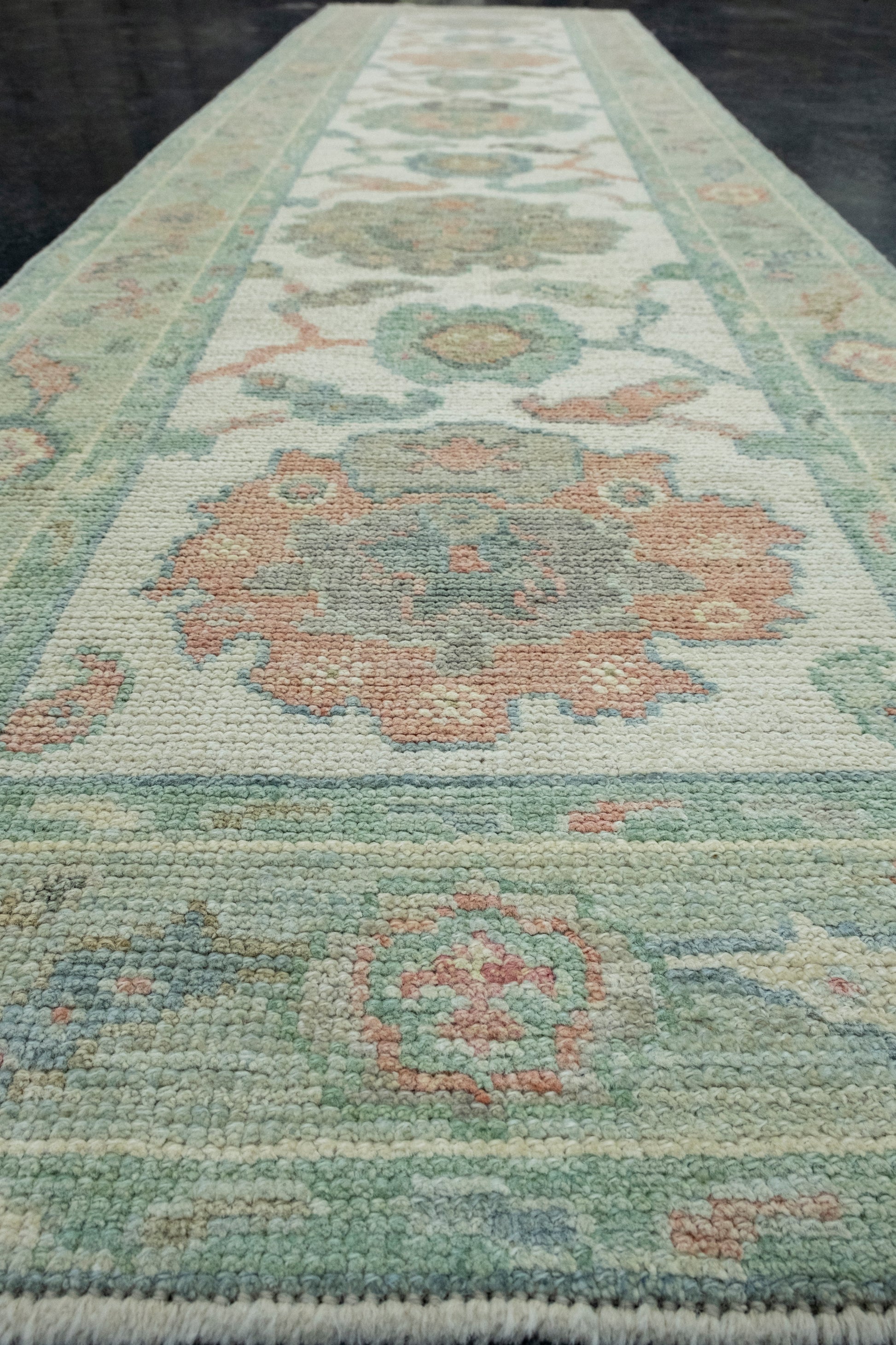Turkish Oushak Runner Rug 2'6" x 10' #17454